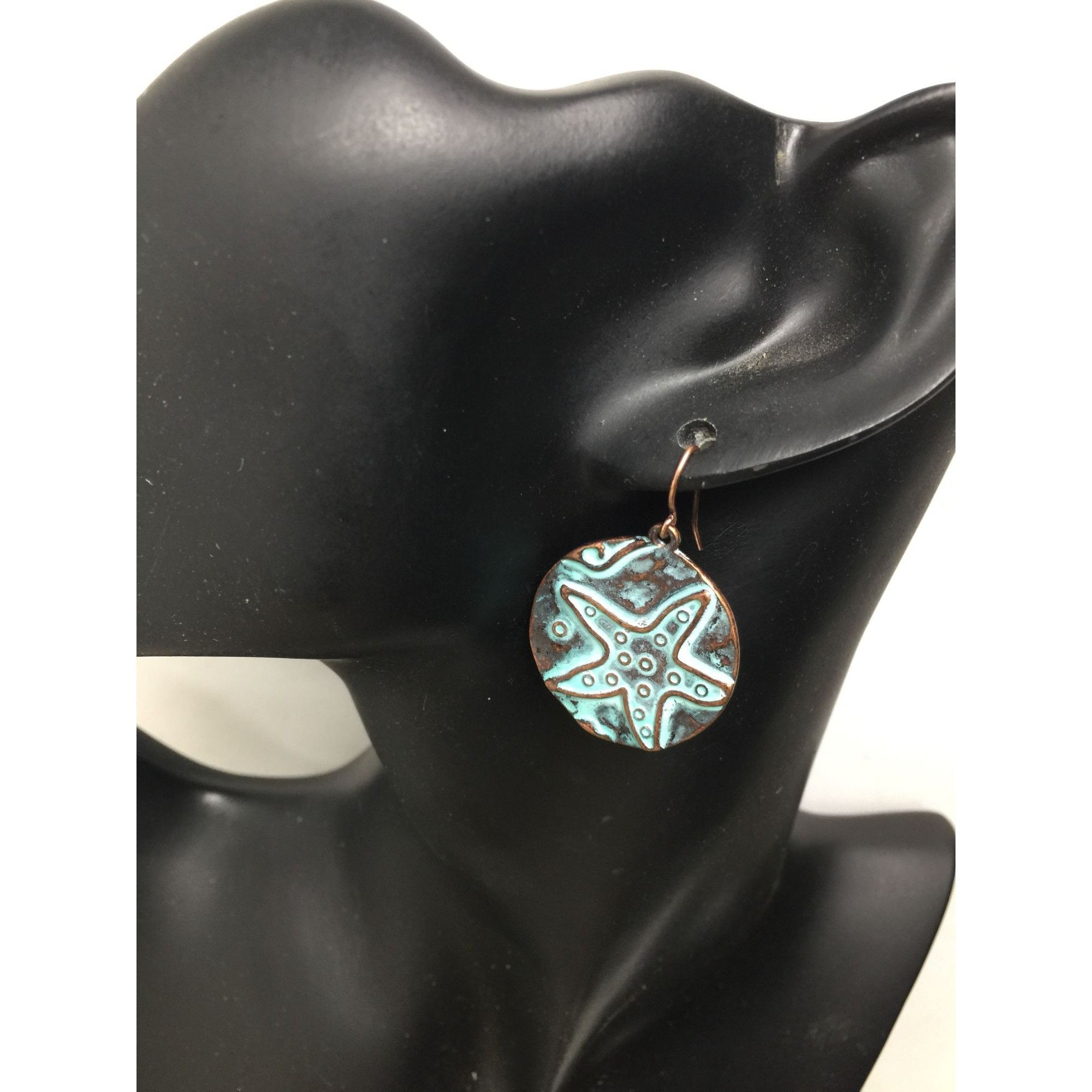Other Women's Stamped Star Fish Blue Dangle Earrings Size ONE SIZE - 4 Thumbnail