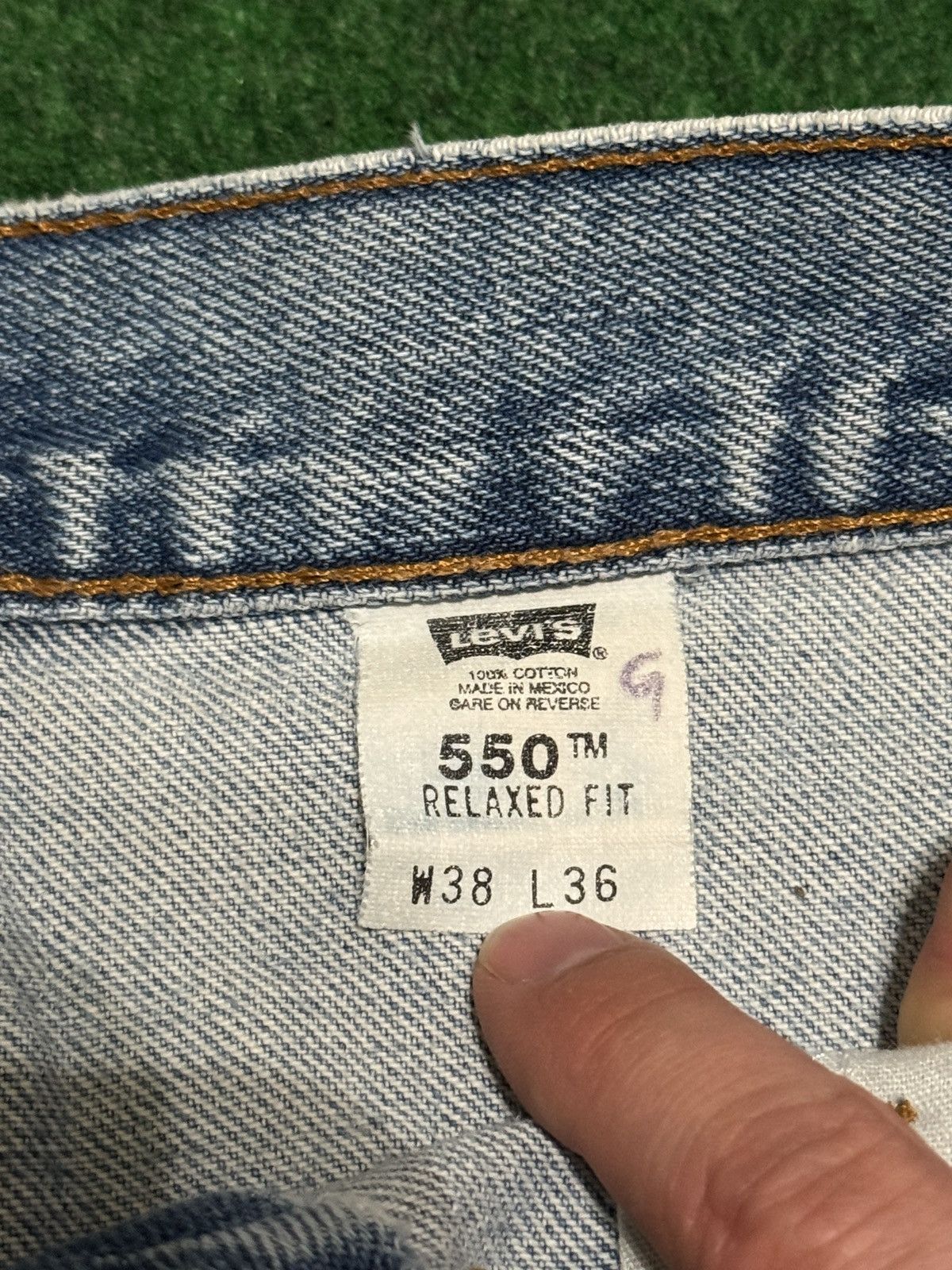 Levi's Vintage Clothing Levis 550 Relaxed Fit Light Wash 38x36 Wide Leg Y2K Jeans Size US 38 / EU 54 - 5 Thumbnail