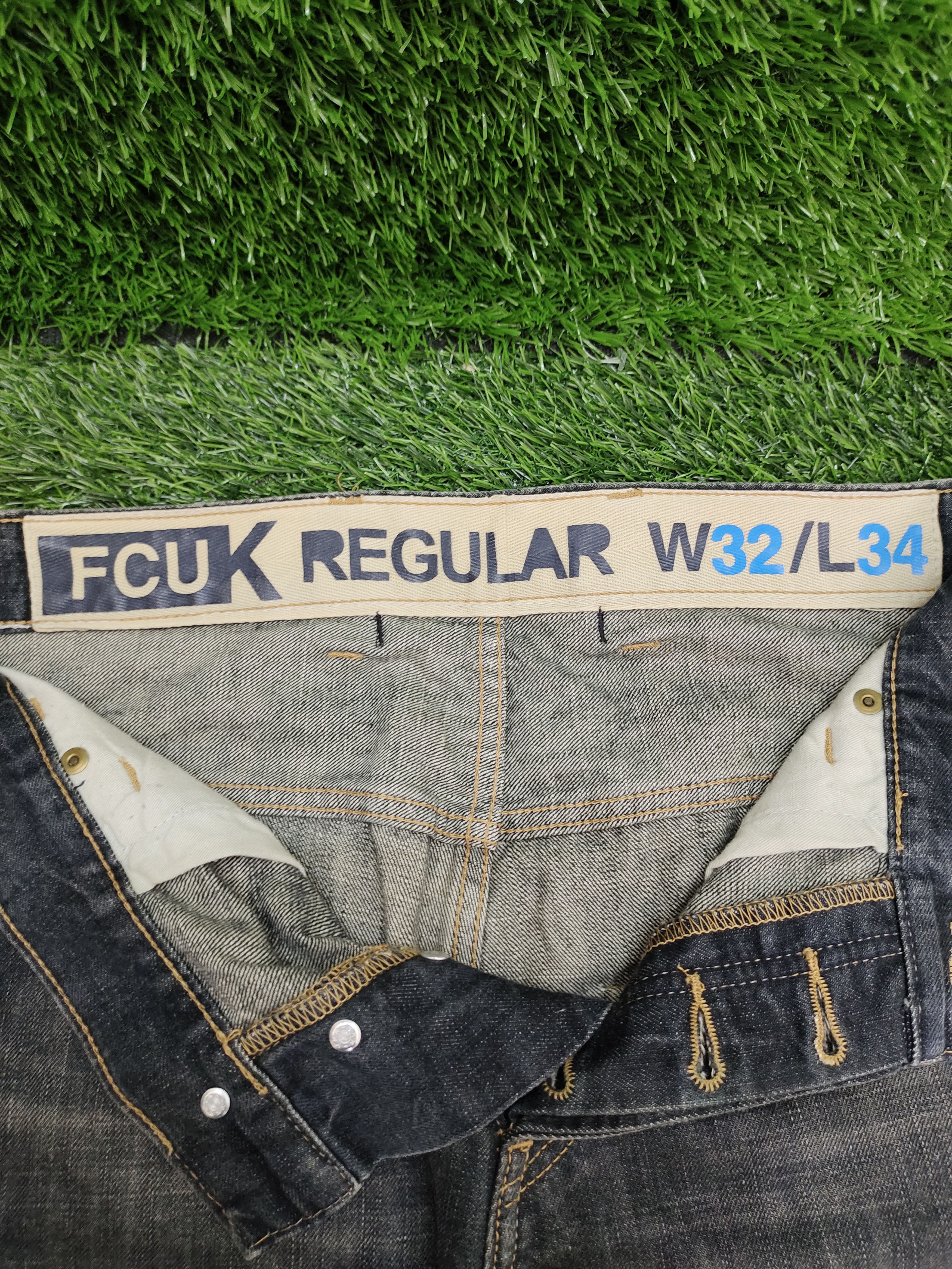 FCUK Vintage Fcuk Cut & Sew Denim Jean Regular Streetwear Y2k Size US 32 / EU 48 - 14 Thumbnail