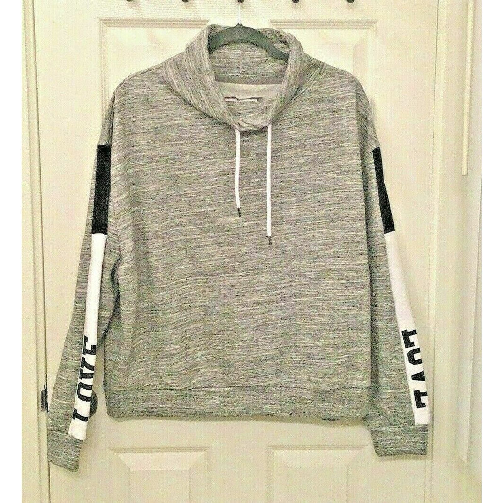 Other Reflex Womens Turtleneck Drawstrings Fleece Lining LOVE Size XL / US 12-14 / IT 48-50 - 3 Thumbnail