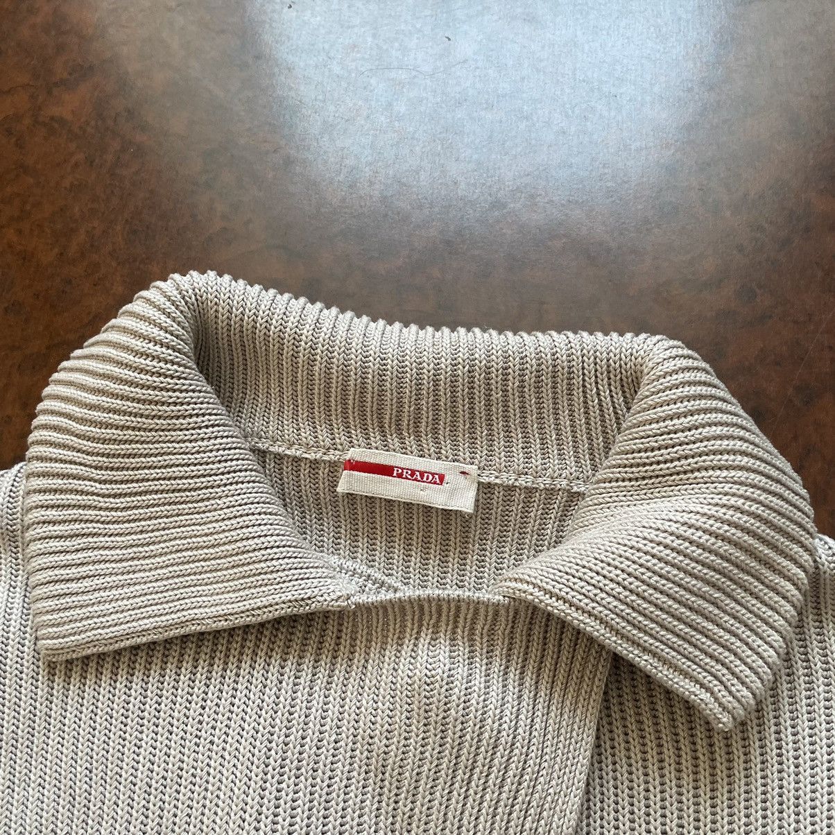 Prada Prada beige sweater 90s old cardigan aztec Navajo turtleneck Size S / US 4 / IT 40 - 5 Thumbnail