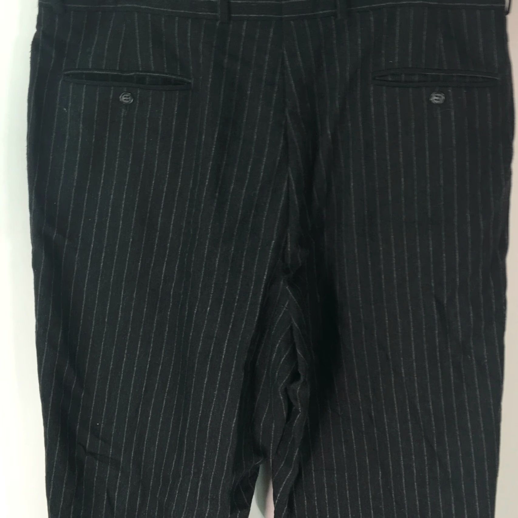 Ralph Lauren VINTAGE Lauren Ralph Lauren Wool Blend Striped Dress Pants Mens Size 38 Black Gray 38X27 Size US 38 / EU 54 - 3 Thumbnail