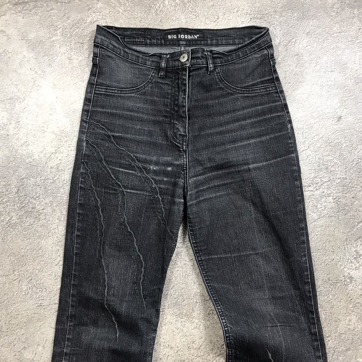 Vintage Vintage 90s Faded Distressed Wide Leg Jeans Grunge Logo 26 Size 26" / US 2 / IT 38 - 4 Thumbnail