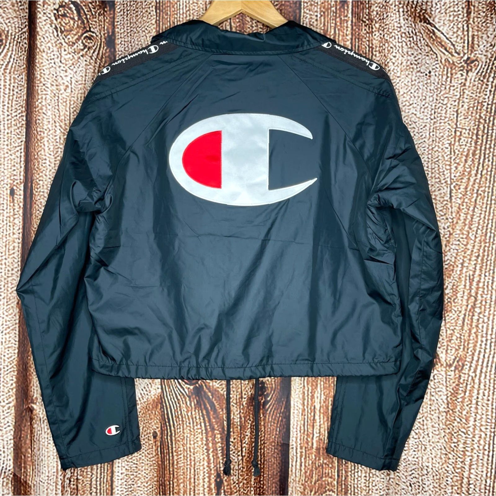 Champion Champion Jacket Women Oversized Zipper Tape Cropped Black M Size M / US 6-8 / IT 42-44 - 6 Thumbnail