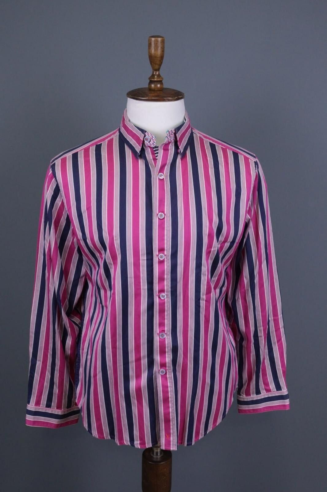 Robert Graham Robert Graham Tailored Fit Striped Long Sleeve Shirt L Size US L / EU 52-54 / 3 - 1 Thumbnail