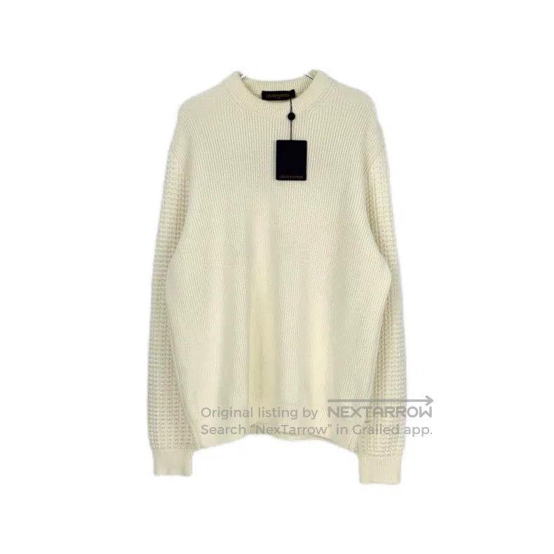 Louis Vuitton Louis Vuitton White embroidered monogram logo sweater Size US XL / EU 56 / 4 - 1 Thumbnail