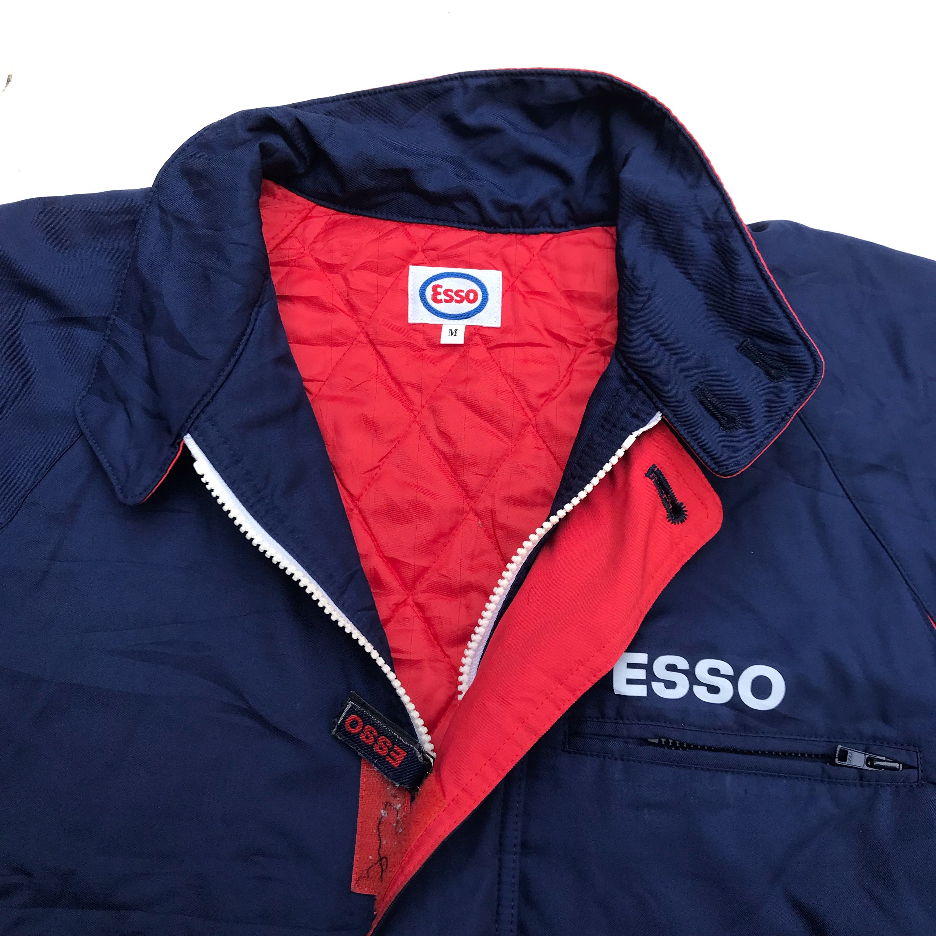 Japanese Brand Esso Us Safety Reflective Gas Station Staff Jacket Blue Size US M / EU 48-50 / 2 - 3 Thumbnail