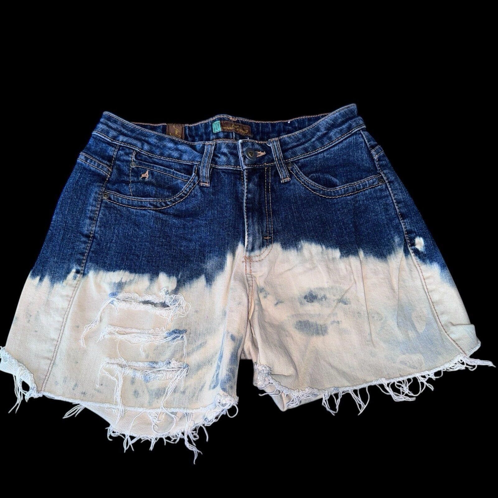 Wrangler Vintage Wrangler Aura Dip Dyed Custom Made Cut Off Shorts 4 Size 27" / US 4 / IT 40 - 1 Thumbnail