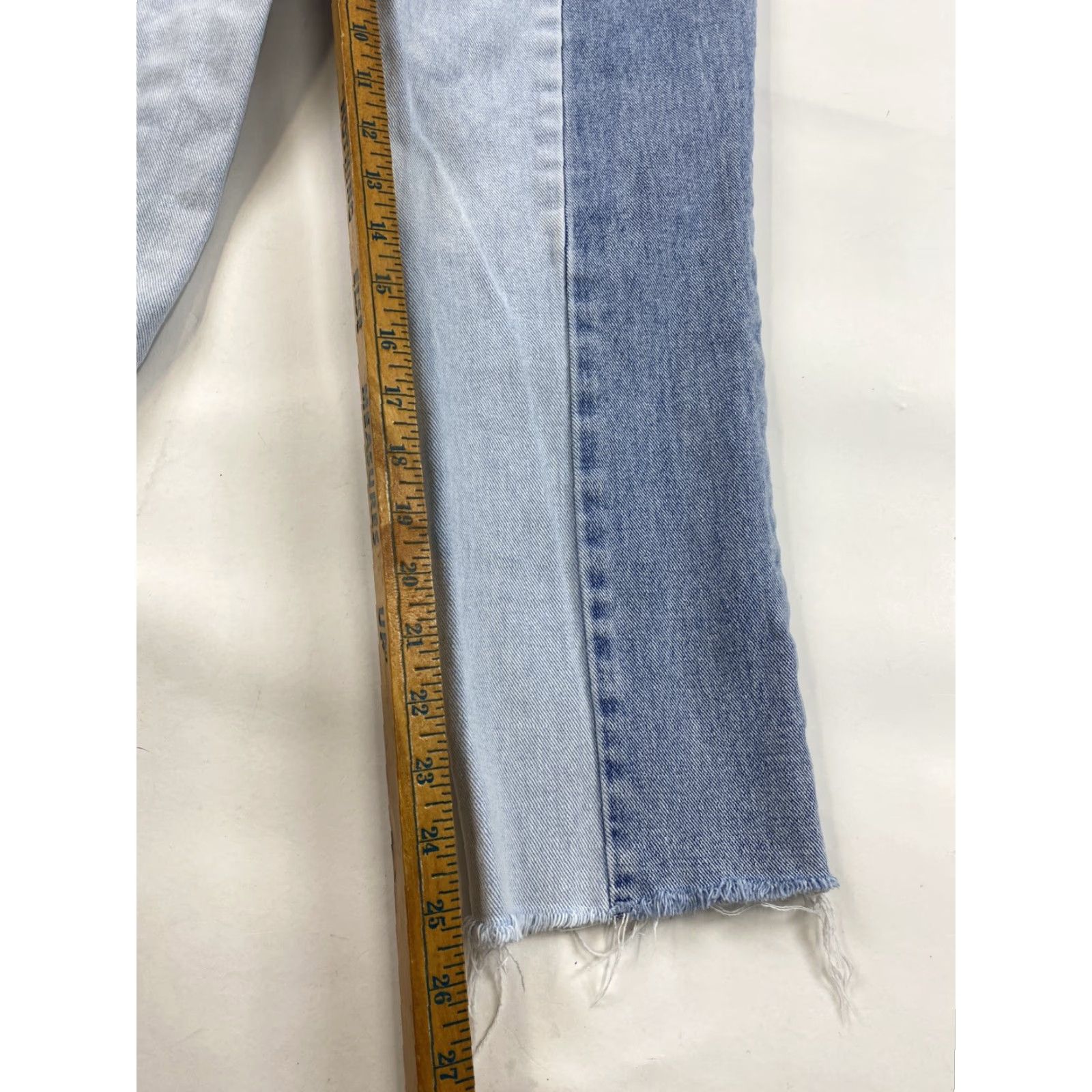 Pacsun VINTAGE Pacsun Jeans 25 Light Blue Patchwork Mom Womens Jeans 90s Rock Bohemian Grunge Size 42" / US 20 - 7 Thumbnail