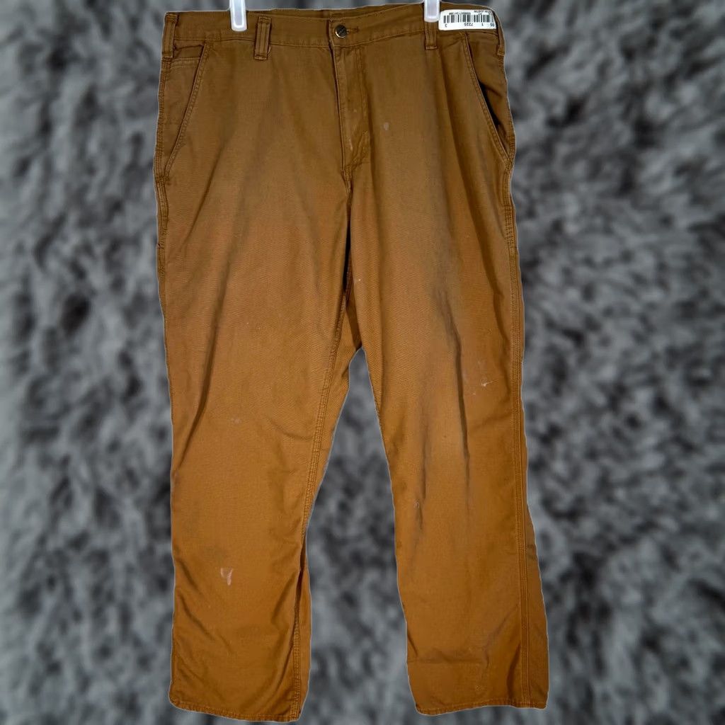 Carhartt Carhartt Carpenter Jeans Men’s 36 x 32 Brown Mid-Rise Straight Work Pants Jeans Size US 36 / EU 52 - 1 Thumbnail
