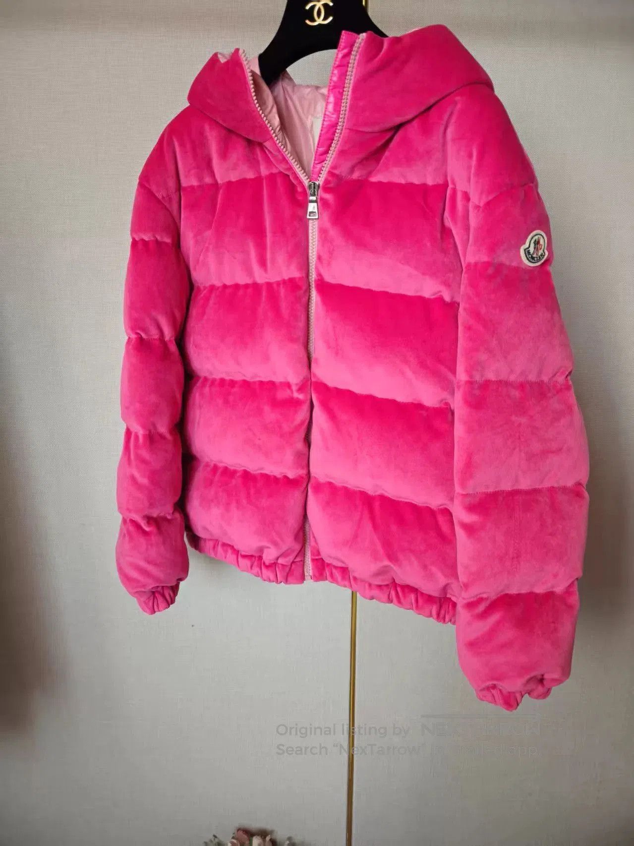 Moncler Moncler 14Y Pink Down Jacket. Size S / US 4 / IT 40 - 1 Thumbnail