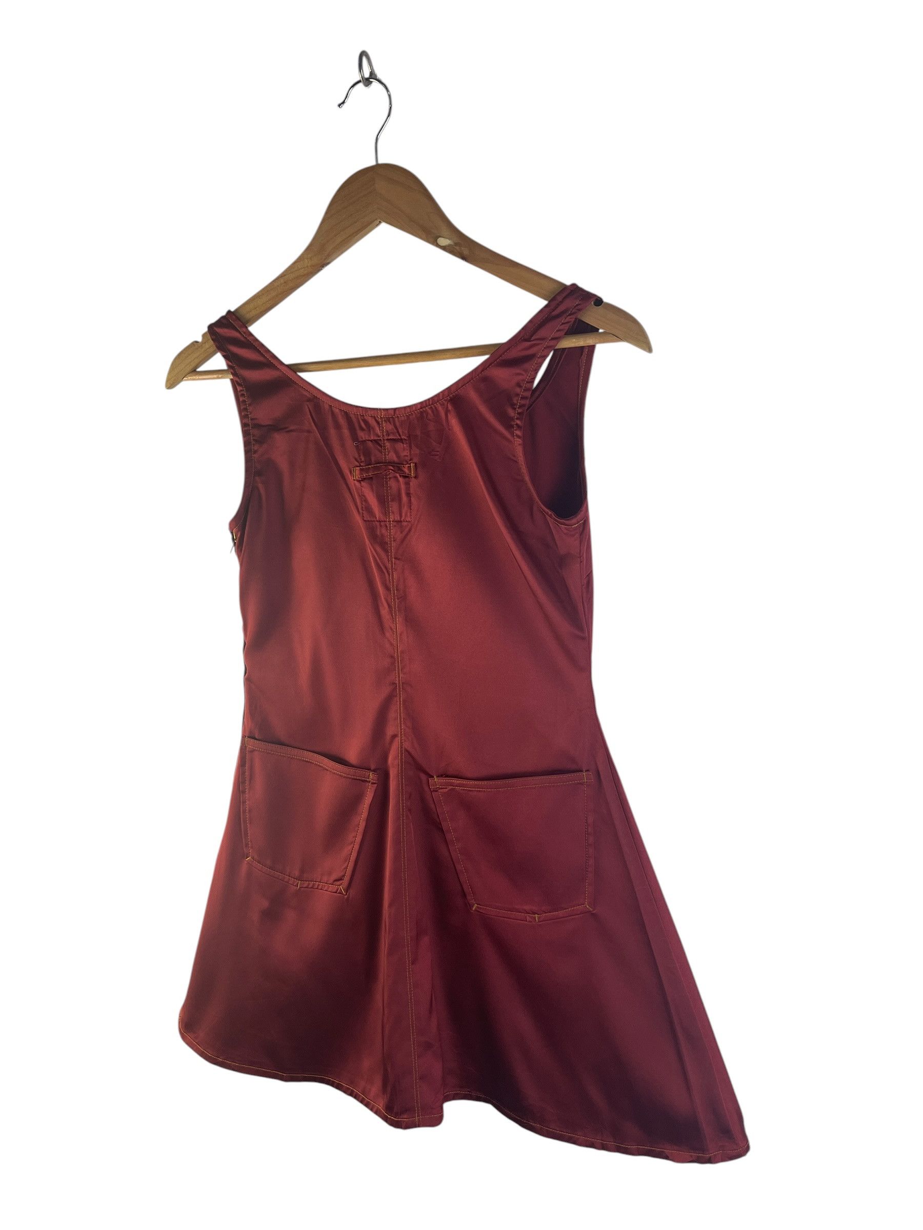 Jean Paul Gaultier Vintage Jean Paul Gaultier Jeans Burgundy Satin Structured Size US XS / EU 42 / 0 - 7 Thumbnail