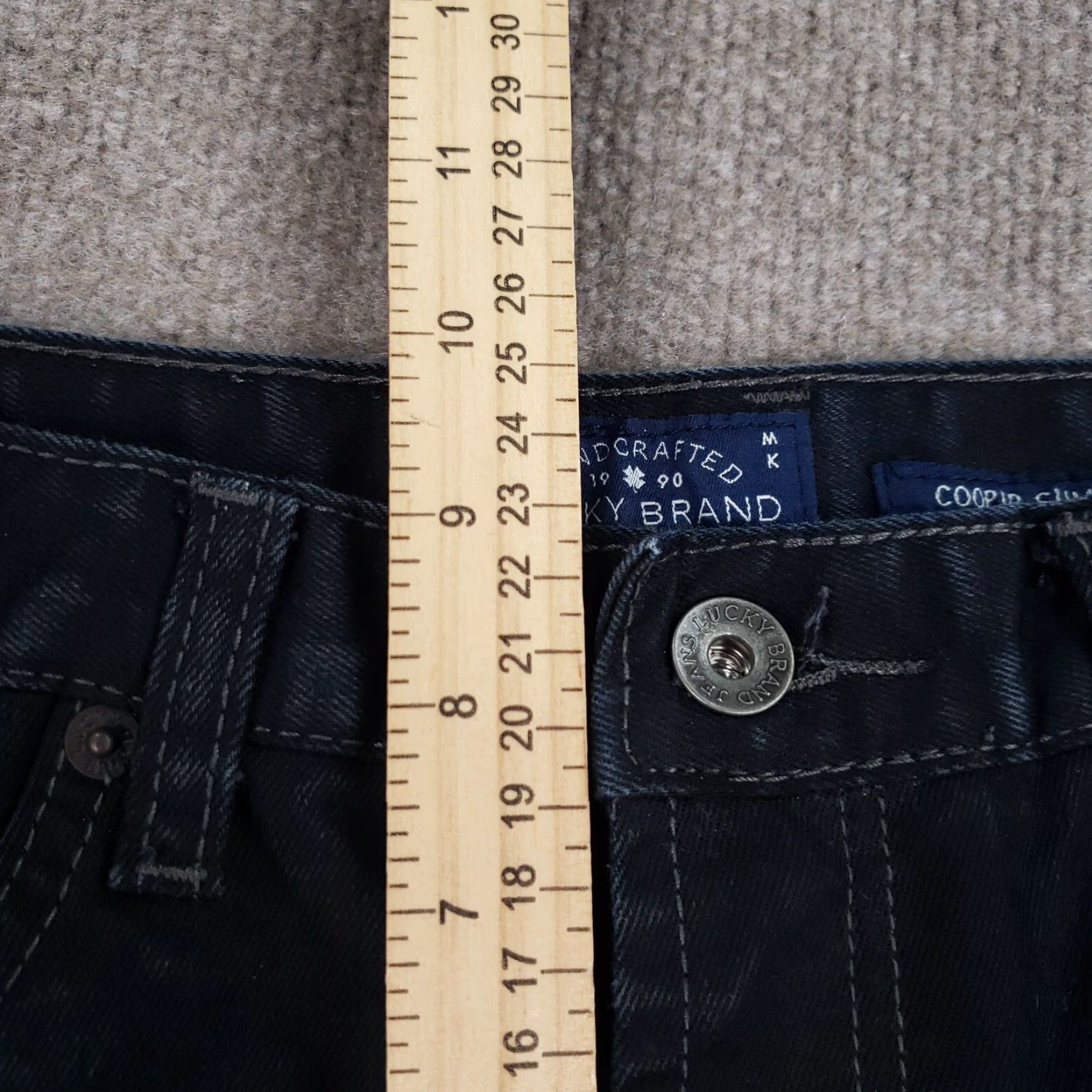 Lucky Brand Lucky Brand Womens Cooper Slim Stretch Dark Wash Blue Denim Jeans 14 Size 36" / US 14 / IT 50 - 7 Thumbnail