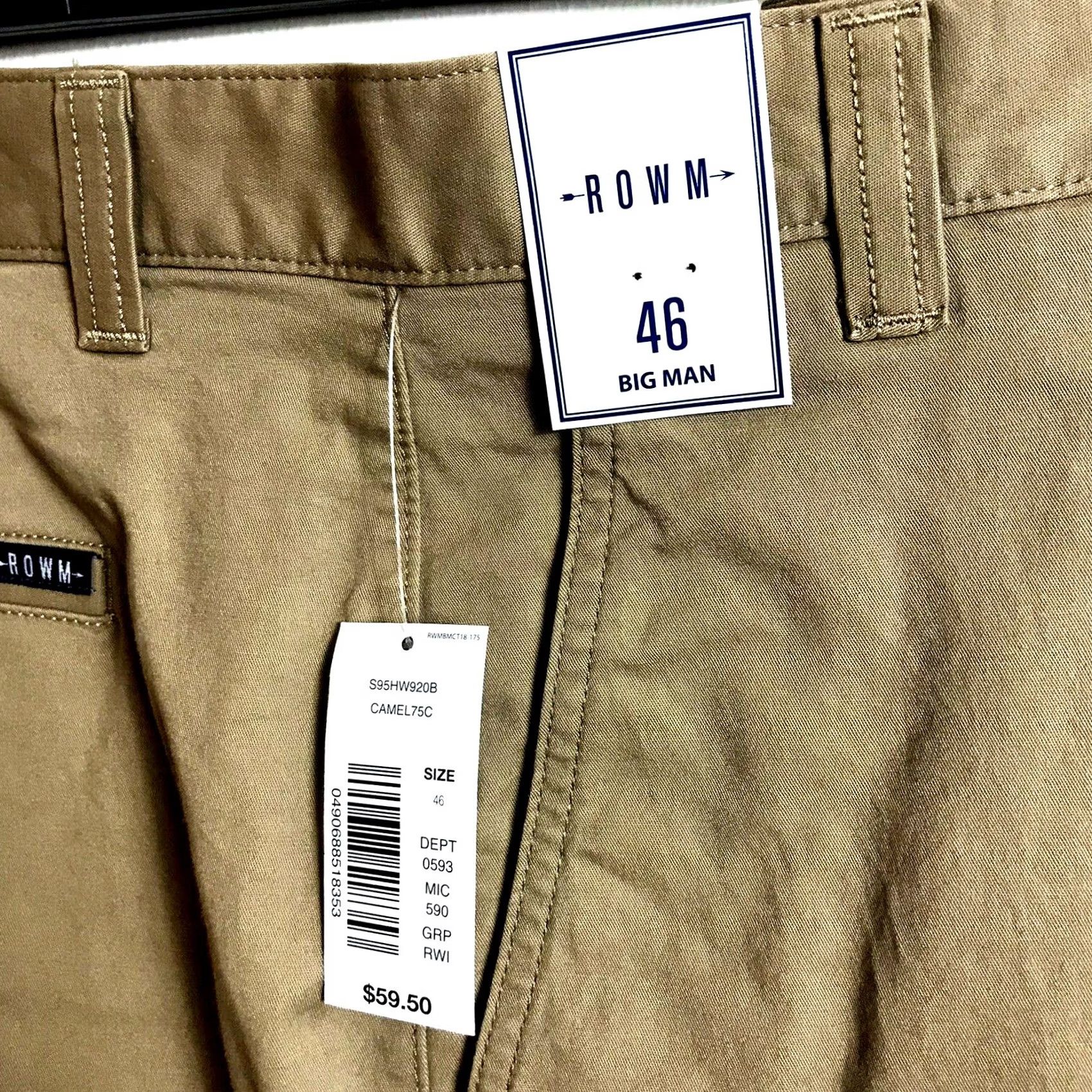 Vintage ROWM Cargo Shorts Mens 46 BIG Tan Walking Stretch Flat Front Casual NEW Size US 30 / EU 46 - 4 Thumbnail