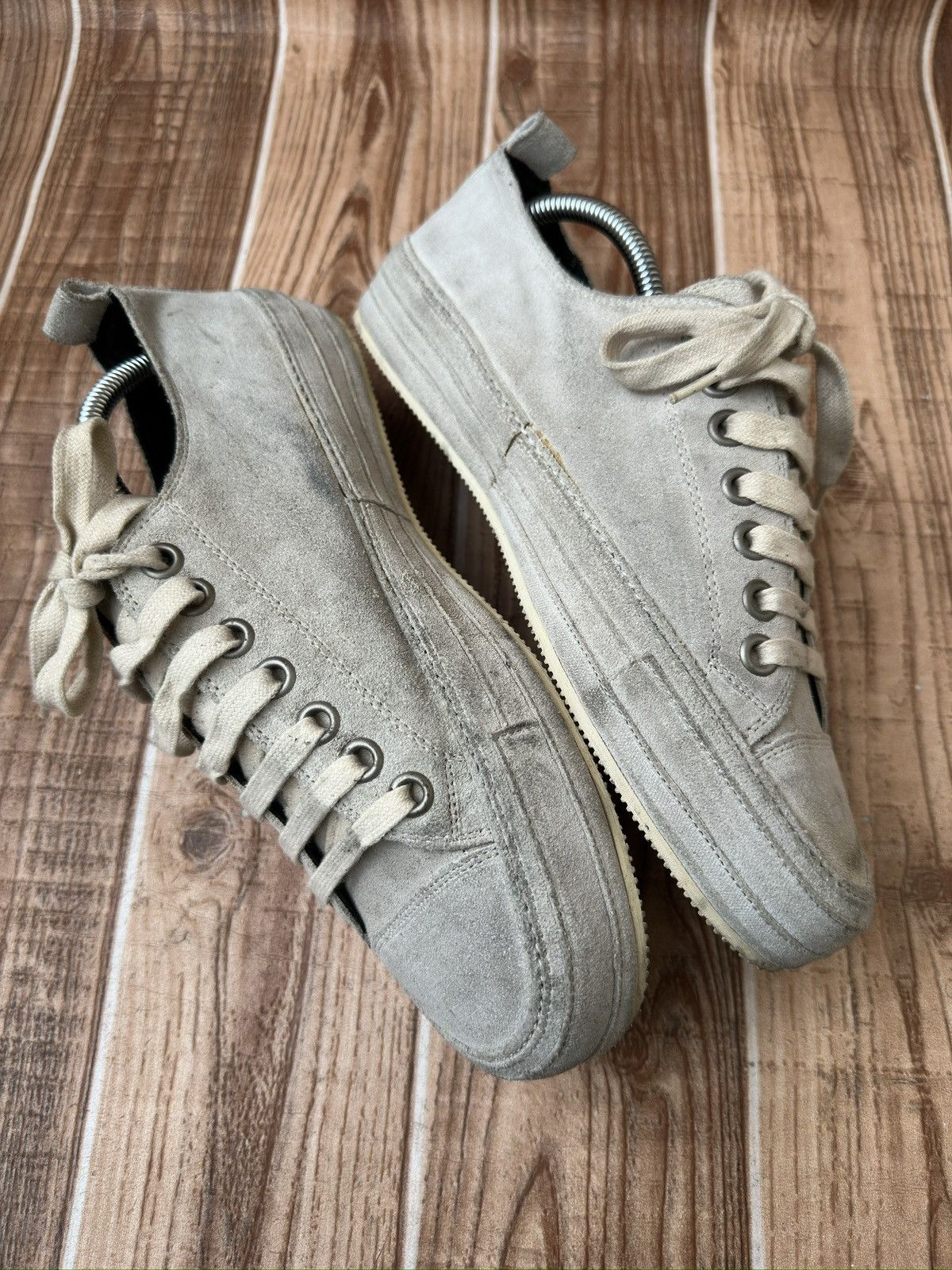 Ann Demeulemeester Ann Demeulemeester Suede Low Top Sneaks Size US 7 / EU 40 - 13 Thumbnail