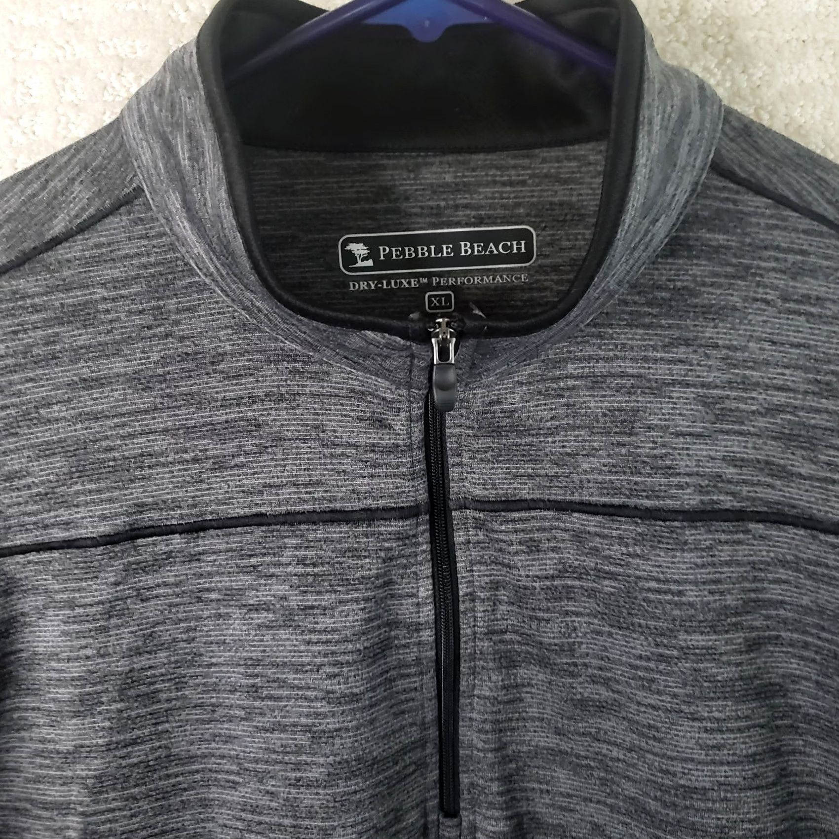 Vintage Pebble Beach Golf Pullover Men XL Gray DRY-LUXE Performance 1/4 Zip Jacket Size US XL / EU 56 / 4 - 4 Thumbnail