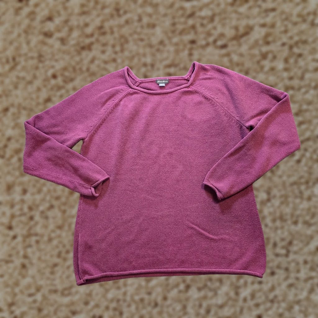 Eddie Bauer Eddie Bauer XL Purple Cotton Sweater Womens Casual Pullover Size XL / US 12-14 / IT 48-50 - 1 Thumbnail