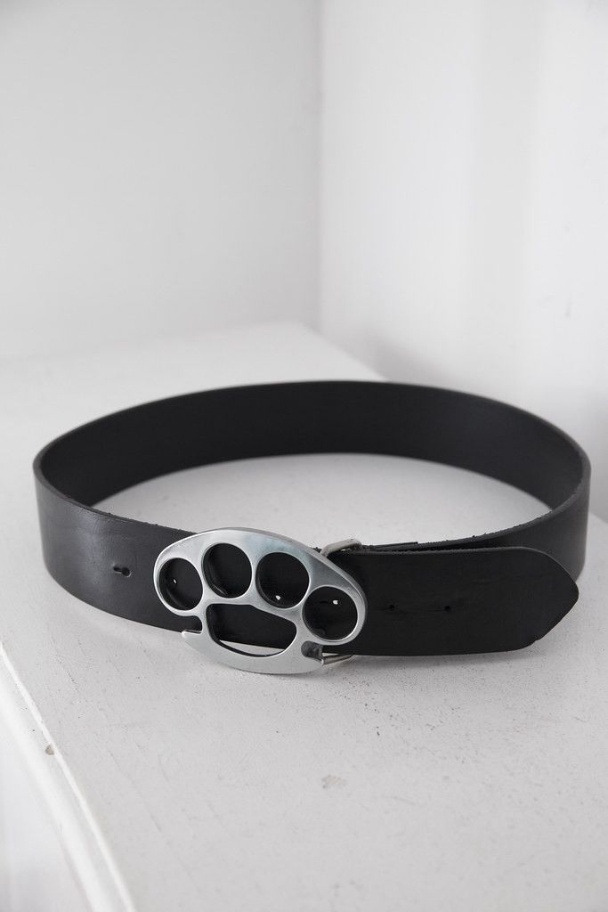 Pre-owned Maison Margiela Aw07 Knuckle Duster Belt In Black