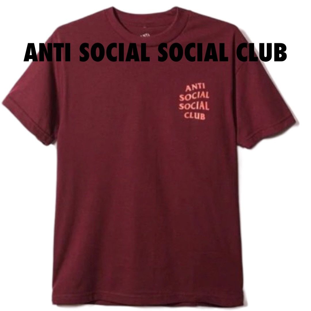 Anti Social Social Club Anti Social Social Club x Club Tee Maroon Size US XL / EU 56 / 4 - 5 Thumbnail