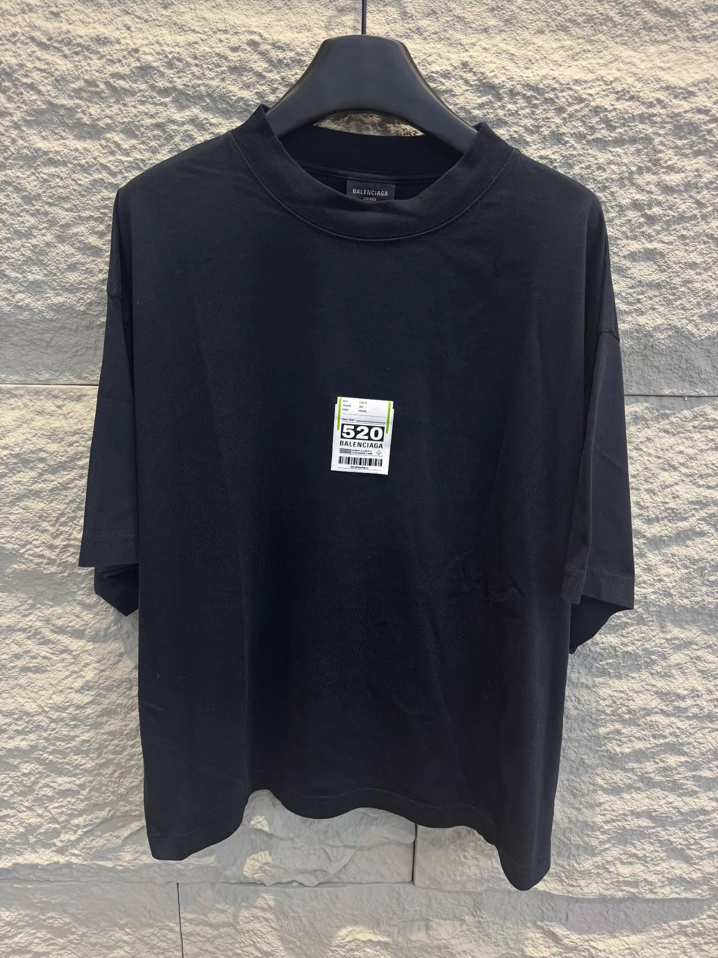 Balenciaga Balenciaga 2025 SS 520 Lmtd Luggage Tag Unisex Black tee Size US L / EU 52-54 / 3 - 1 Thumbnail