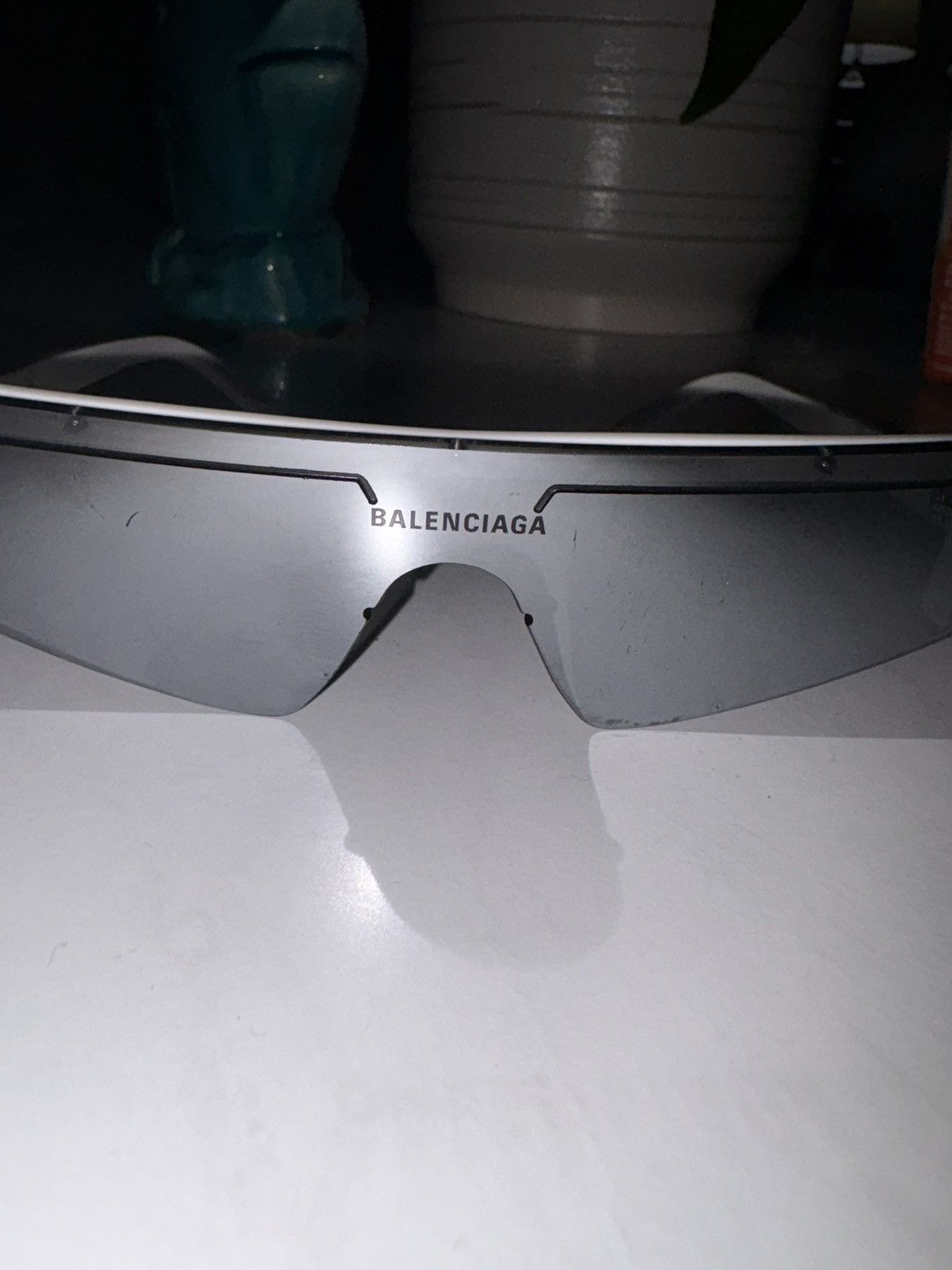 Balenciaga Balenciaga Reflective Silver Sunglasses Size ONE SIZE - 4 Thumbnail