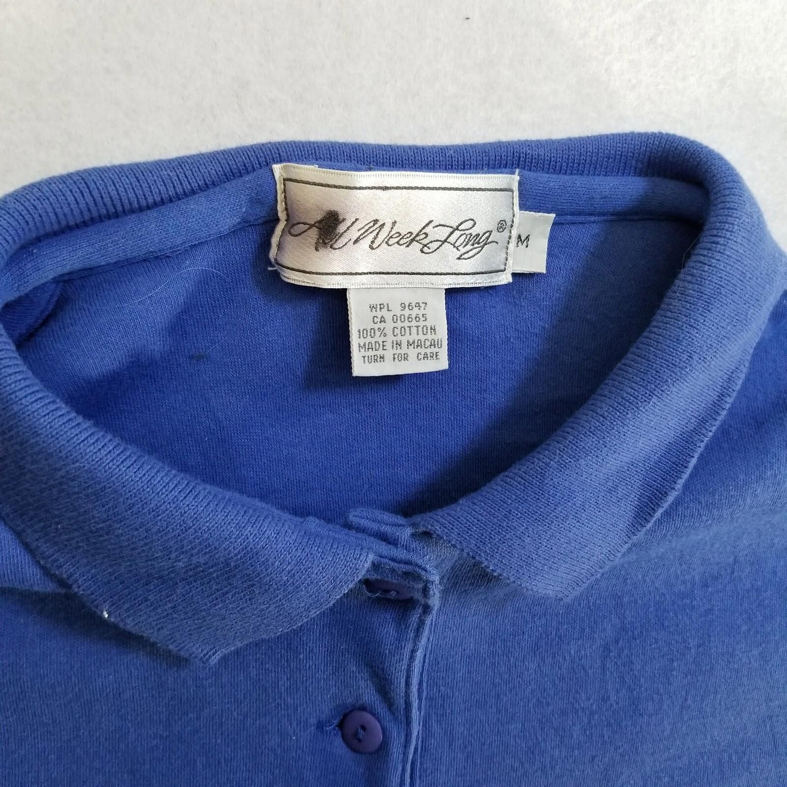 Polo Ralph Lauren VTG All Week Long Medium Women's Long Blue Polo Dress Size M / US 6-8 / IT 42-44 - 4 Thumbnail