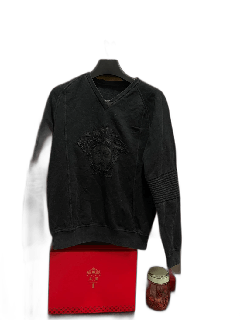 Versace Versace Black Long Sleeve Sweatshirt Medium Size Size US M / EU 48-50 / 2 - 1 Thumbnail