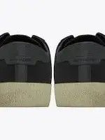 Saint Laurent Paris oc11z1225 611106 Court Classic Embroidered Sneakers Black Size US 6.5 / EU 39-40 - 2 Thumbnail