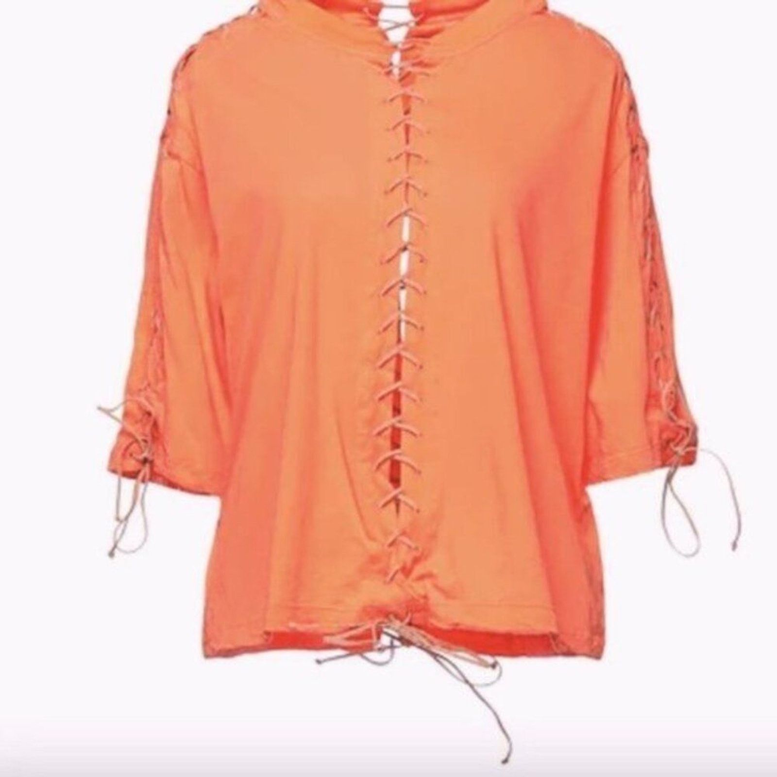 Unravel Project Unravel Project lace up shirt orange L Size L / US 10 / IT 46 - 1 Thumbnail