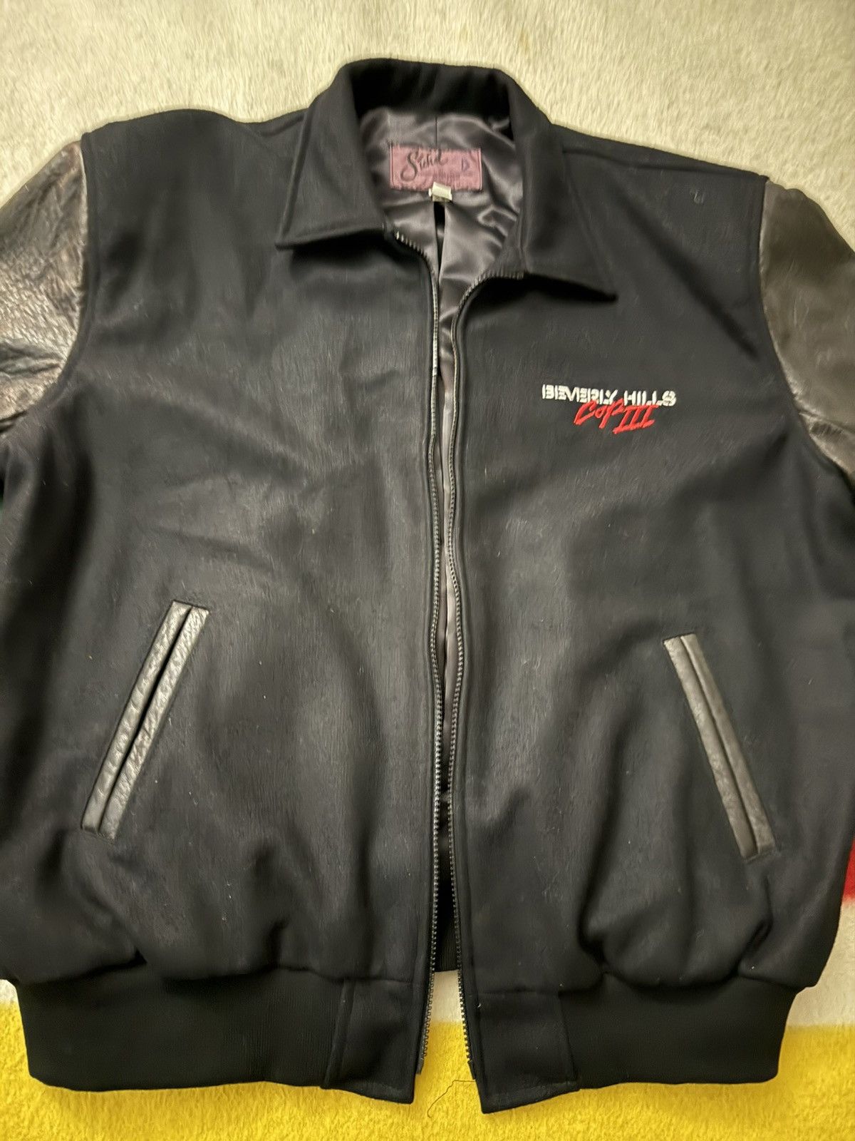 Vintage 90s 1994 Beverly Hills Cop 3 Eddie Murphy Varsity Jacket 2X Size US XXL / EU 58 / 5 - 6 Thumbnail