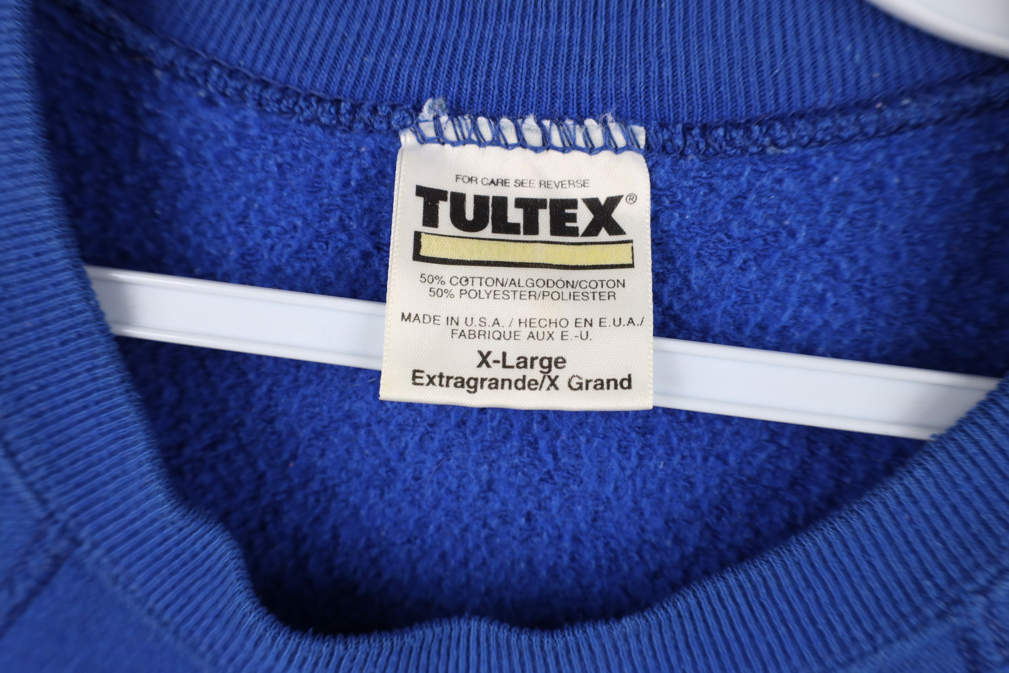 Vintage Vintage 90s Streetwear Crewneck Sweatshirt Royal Blue USA Size US XL / EU 56 / 4 - 8 Thumbnail