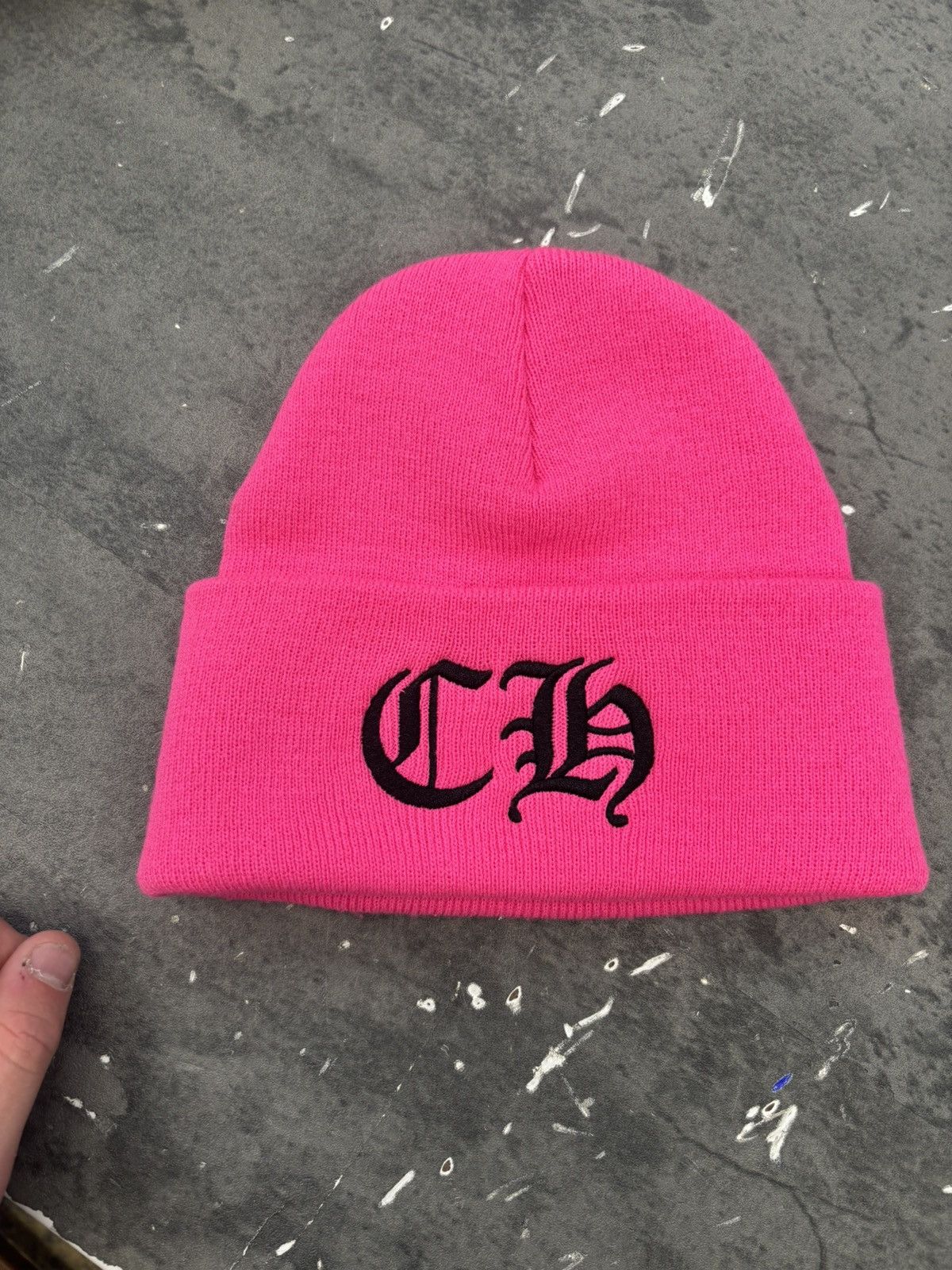 Brand New Chrome Hearts Pink Beanie