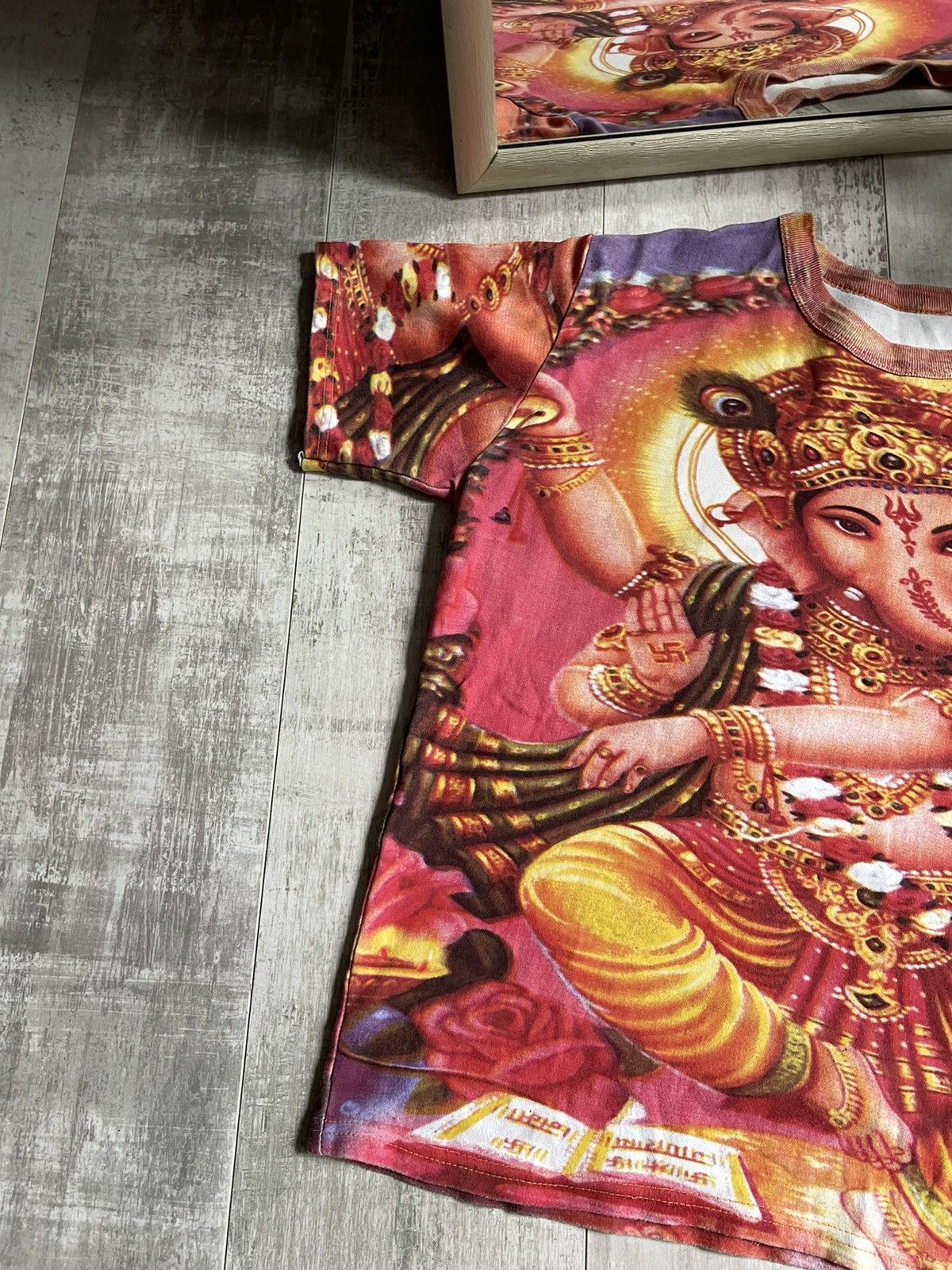 Vintage Vintage 90’s Ganesh Psychedelic T-Shirt Over Printed RARE Size US M / EU 48-50 / 2 - 5 Thumbnail