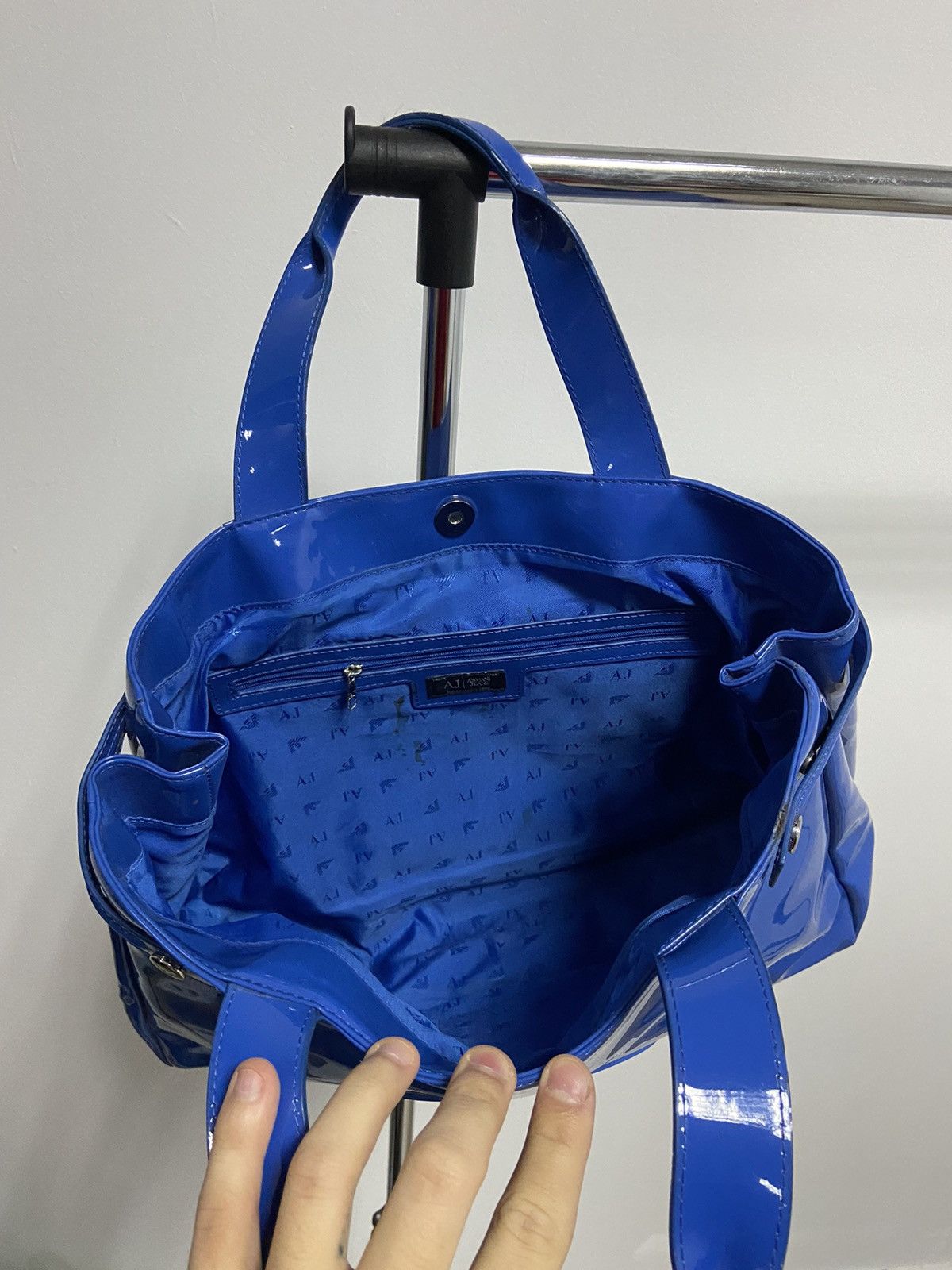 Armani × Vintage Armani jeans bag handle big logo vintage Size ONE SIZE - 4 Thumbnail