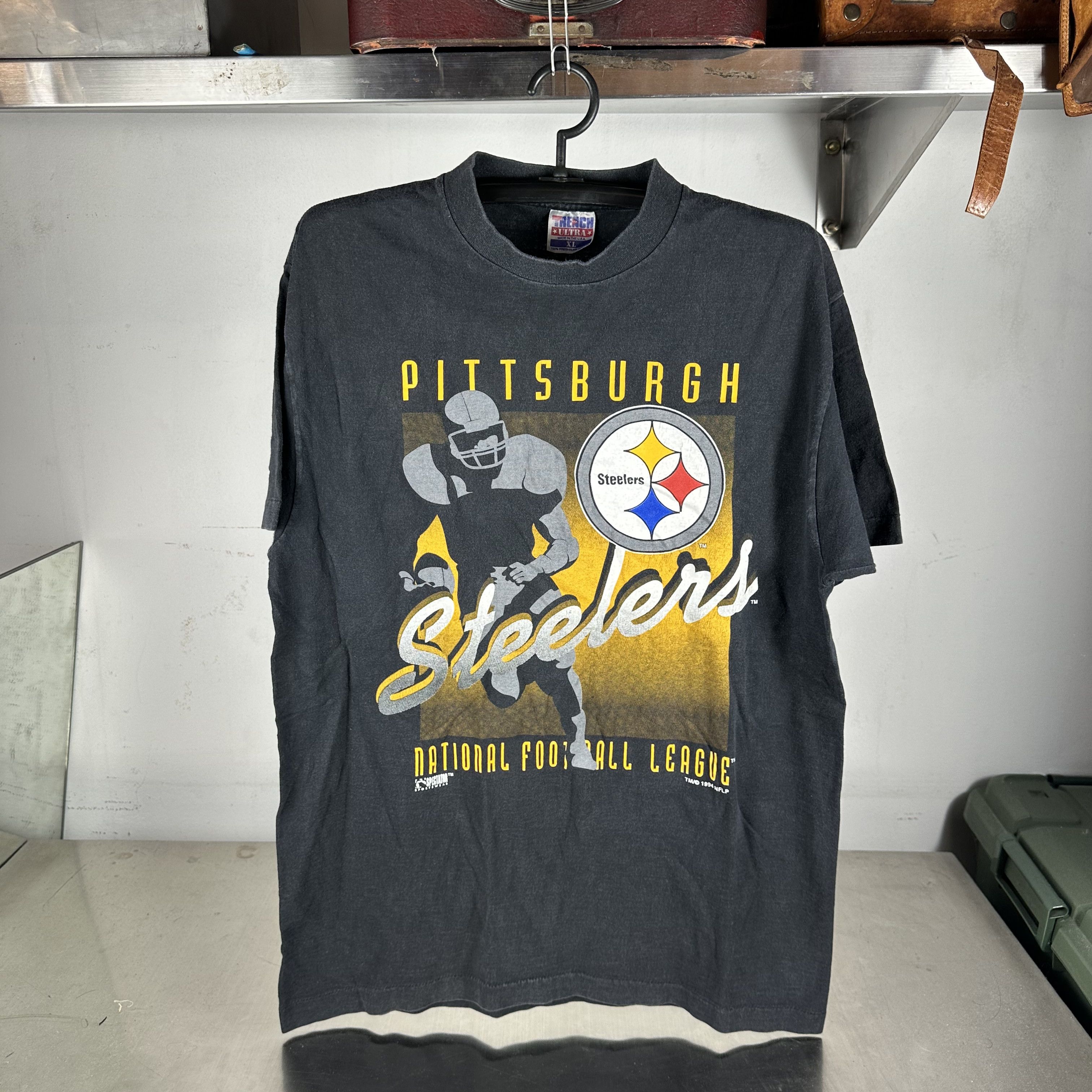 Vintage 1994 Pittsburgh Steelers Football NFL Single Stitch T-Shirt Size US M / EU 48-50 / 2 - 1 Thumbnail