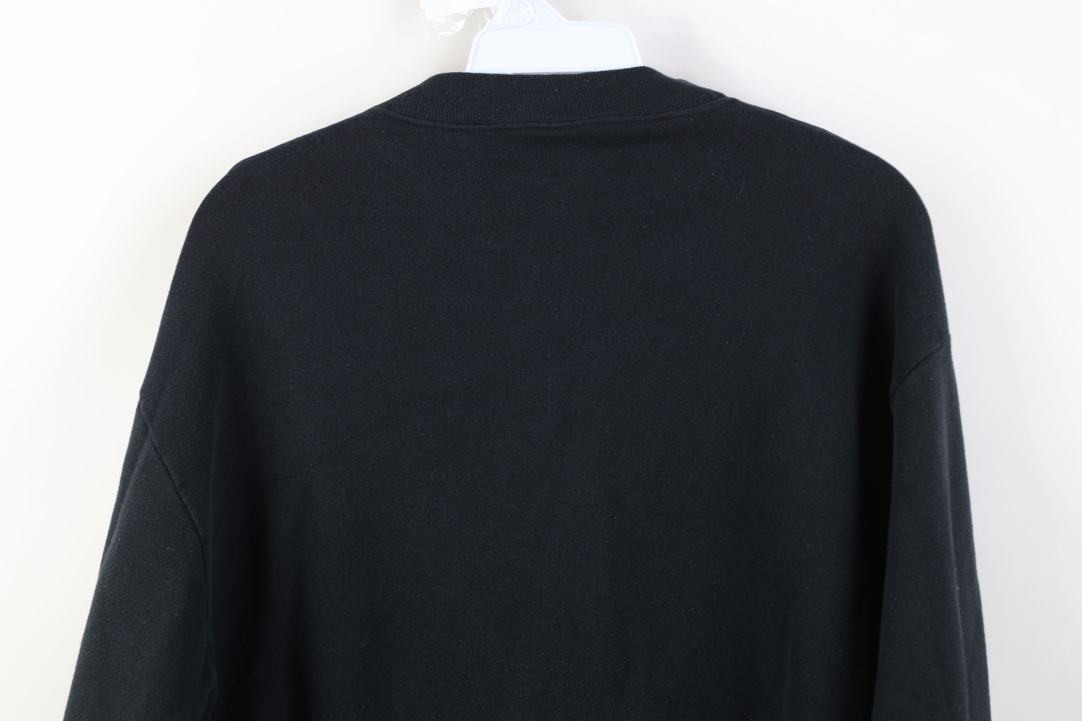 Vintage Vintage 90s Streetwear Blank Crewneck Sweatshirt Black USA Size L / US 10 / IT 46 - 11 Thumbnail