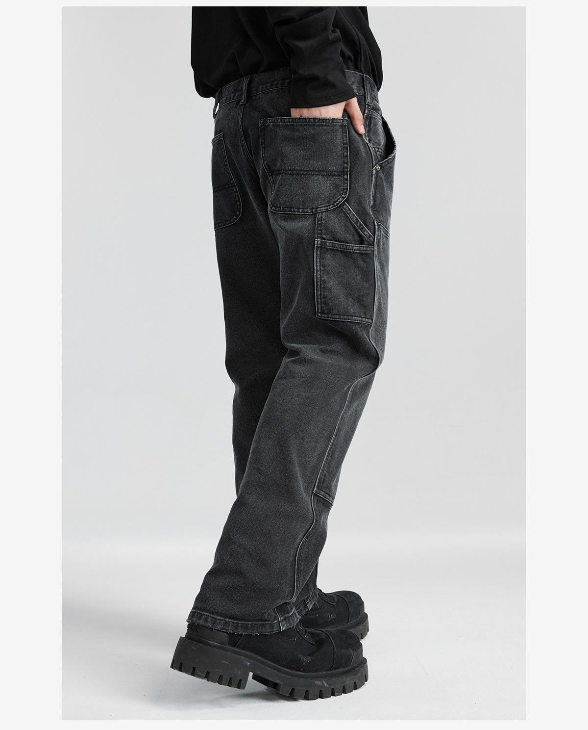 Designer × Japanese Brand × Vintage workwear double knee washed faded yuppie jeans Size US 30 / EU 46 - 5 Thumbnail