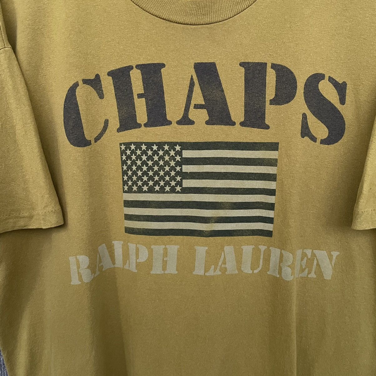 Chaps Ralph Lauren × Vintage Vintage 1990s Chaps Ralph Lauren USA Flag T Shirt Size US L / EU 52-54 / 3 - 2 Thumbnail