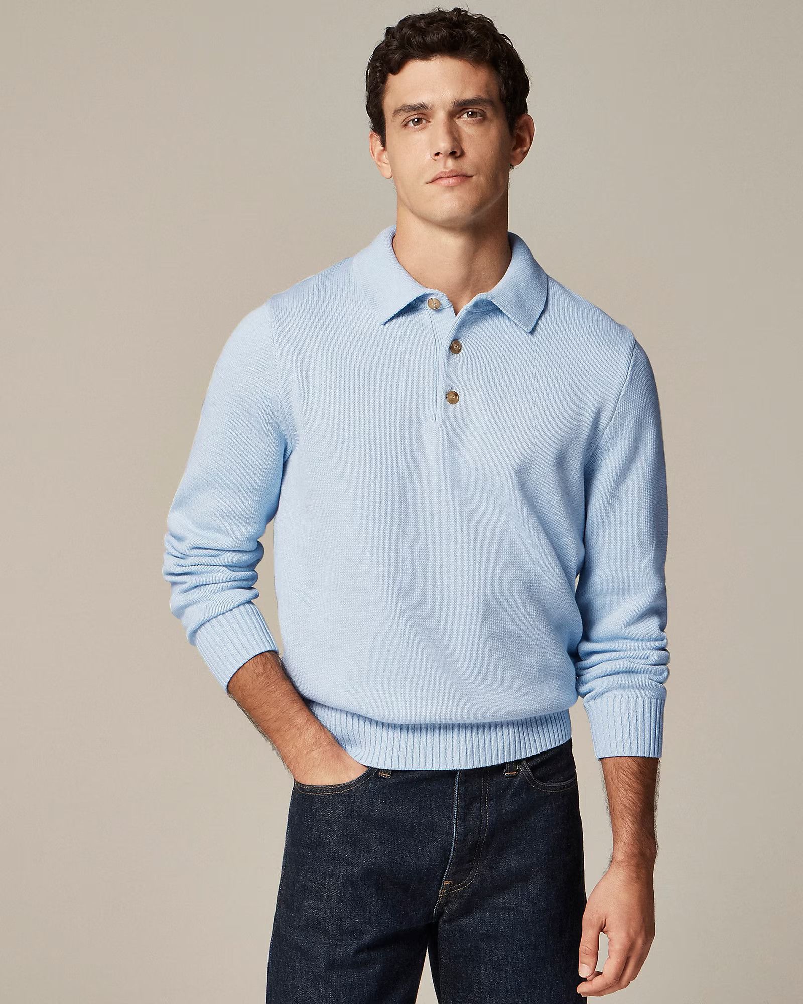 J.Crew Heritage Cotton Sweater Polo Size US L / EU 52-54 / 3 - 2 Thumbnail