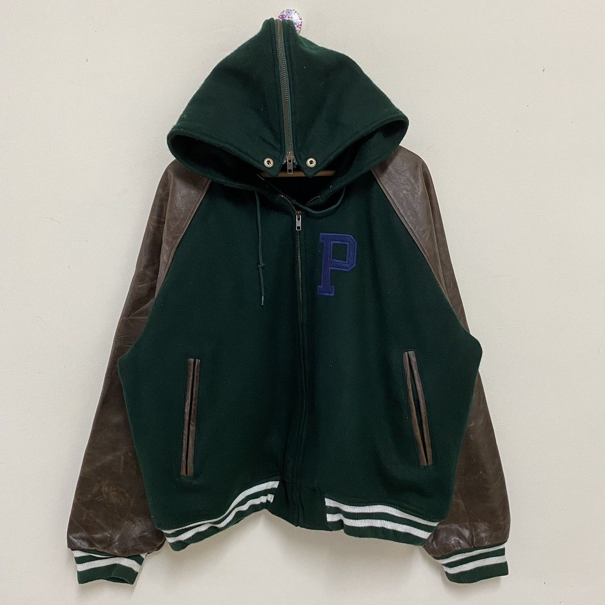 Polo Ralph Lauren VTG 90’s Polo Sport Hybrid Leather Patina Sleeve Jacket Size US L / EU 52-54 / 3 - 22 Thumbnail