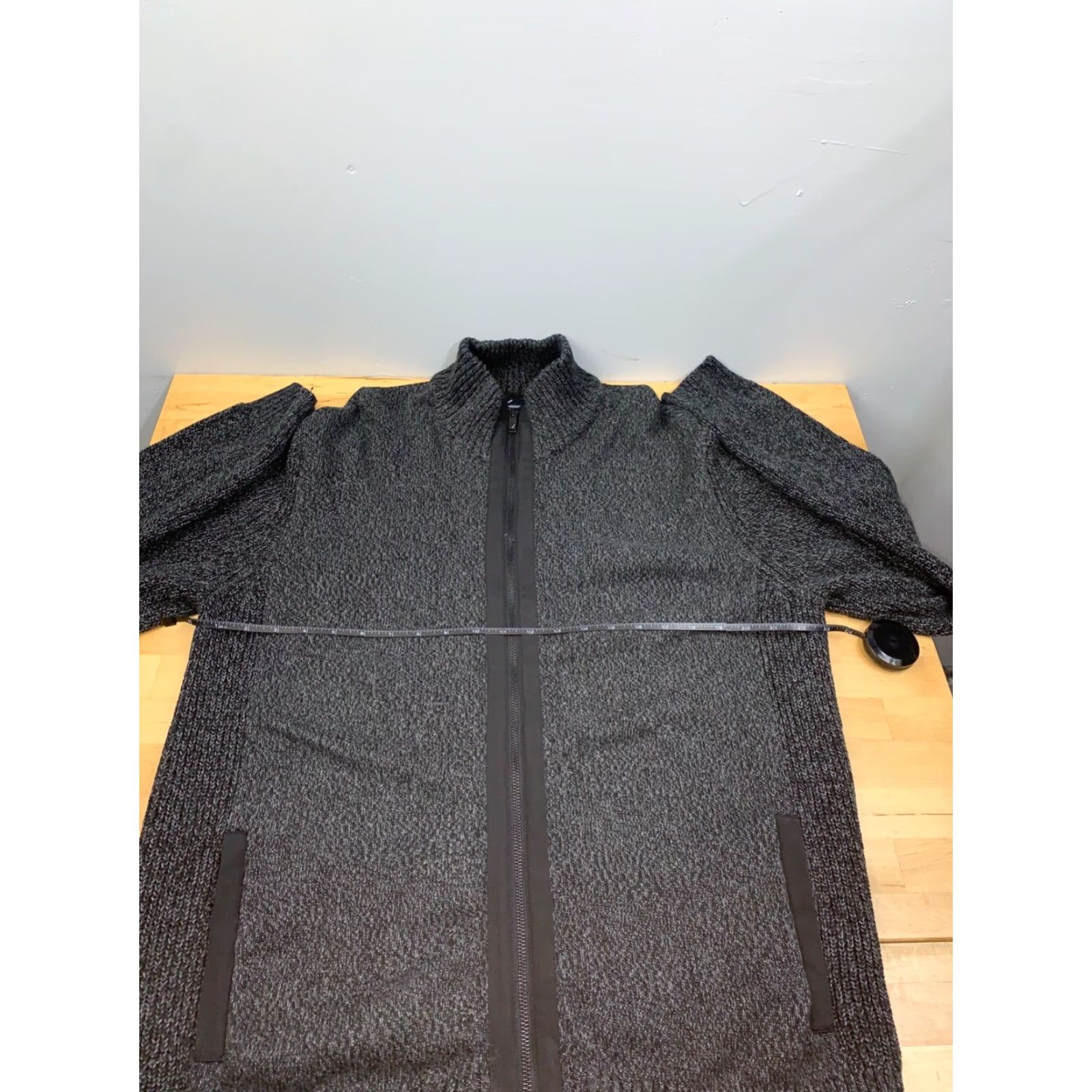 Vintage Daniel Hechter Jacket Mens XL Knit Charcoal Gray Casual Zip Pockets #8204 Size US XL / EU 56 / 4 - 7 Thumbnail