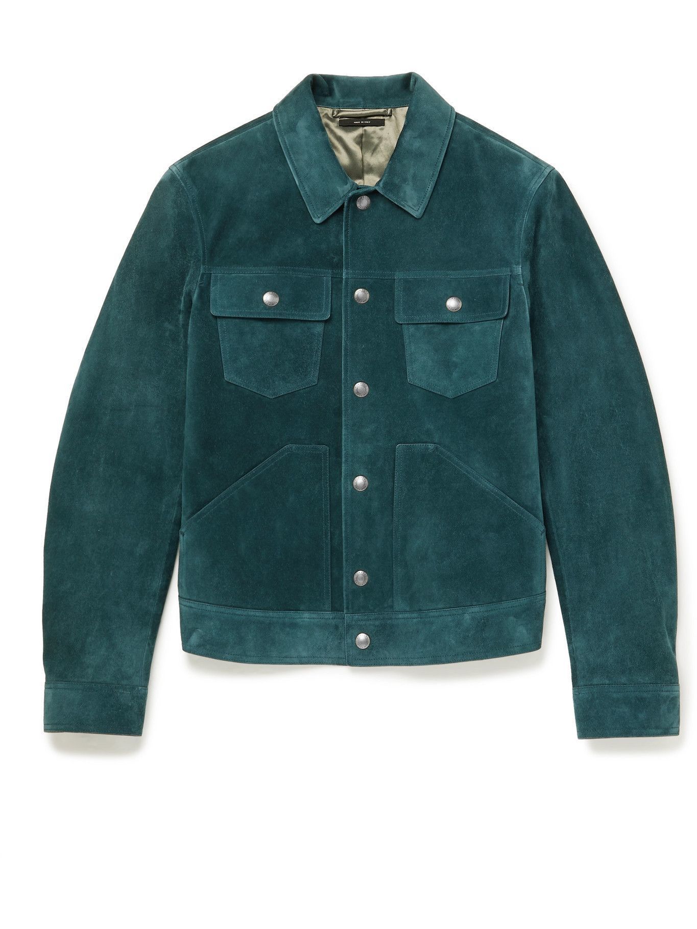 Tom Ford o1loc1c0324 TFL858 Buttery Suede Blouson in Blue