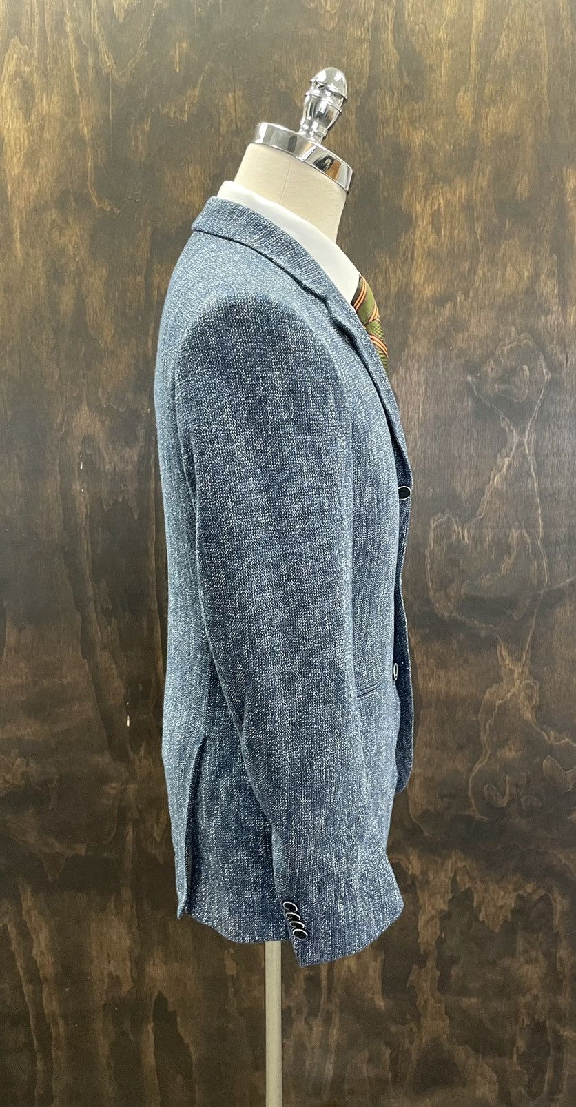 John Varvatos Textured Tweed Buckingham Jacket Size 38R - 3 Thumbnail