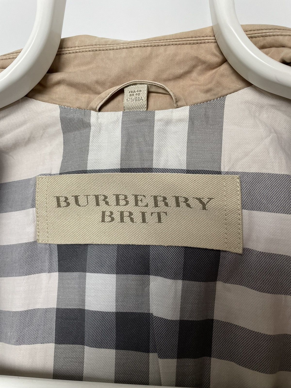 Burberry Burberry-Brit Trench Coat nova check Beige UK 10 USA 8 Size US XS / EU 42 / 0 - 7 Thumbnail