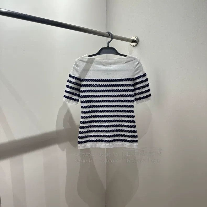 Louis Vuitton Louis Vuitton 25 SS Cord Stripe Logo Short Sleeve Size S / US 4 / IT 40 - 2 Thumbnail