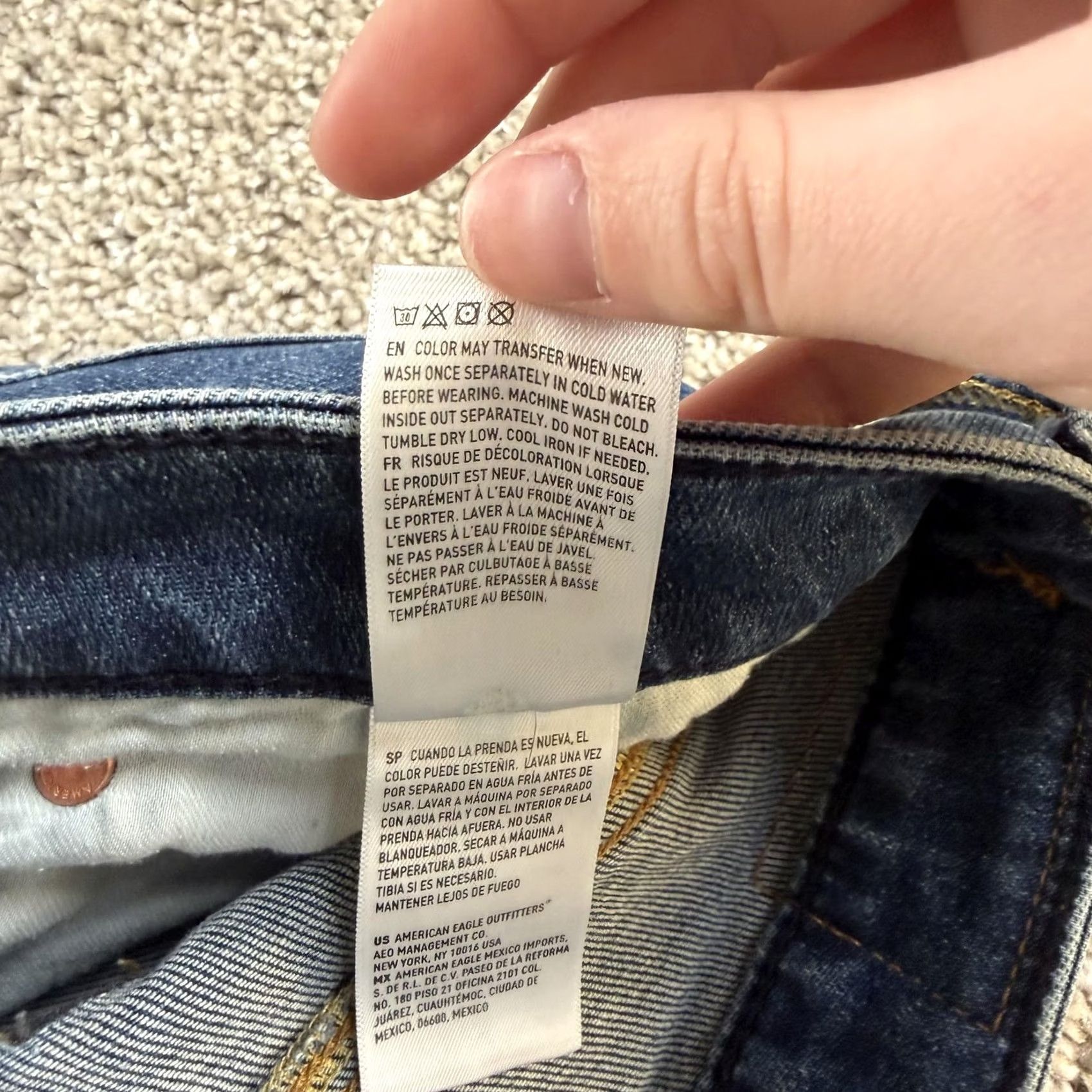 American Eagle Outfitters American Eagle Jeans Mens 29x30 Medium Wash Blue Denim Regular Straight Casual Size US 29 - 3 Thumbnail