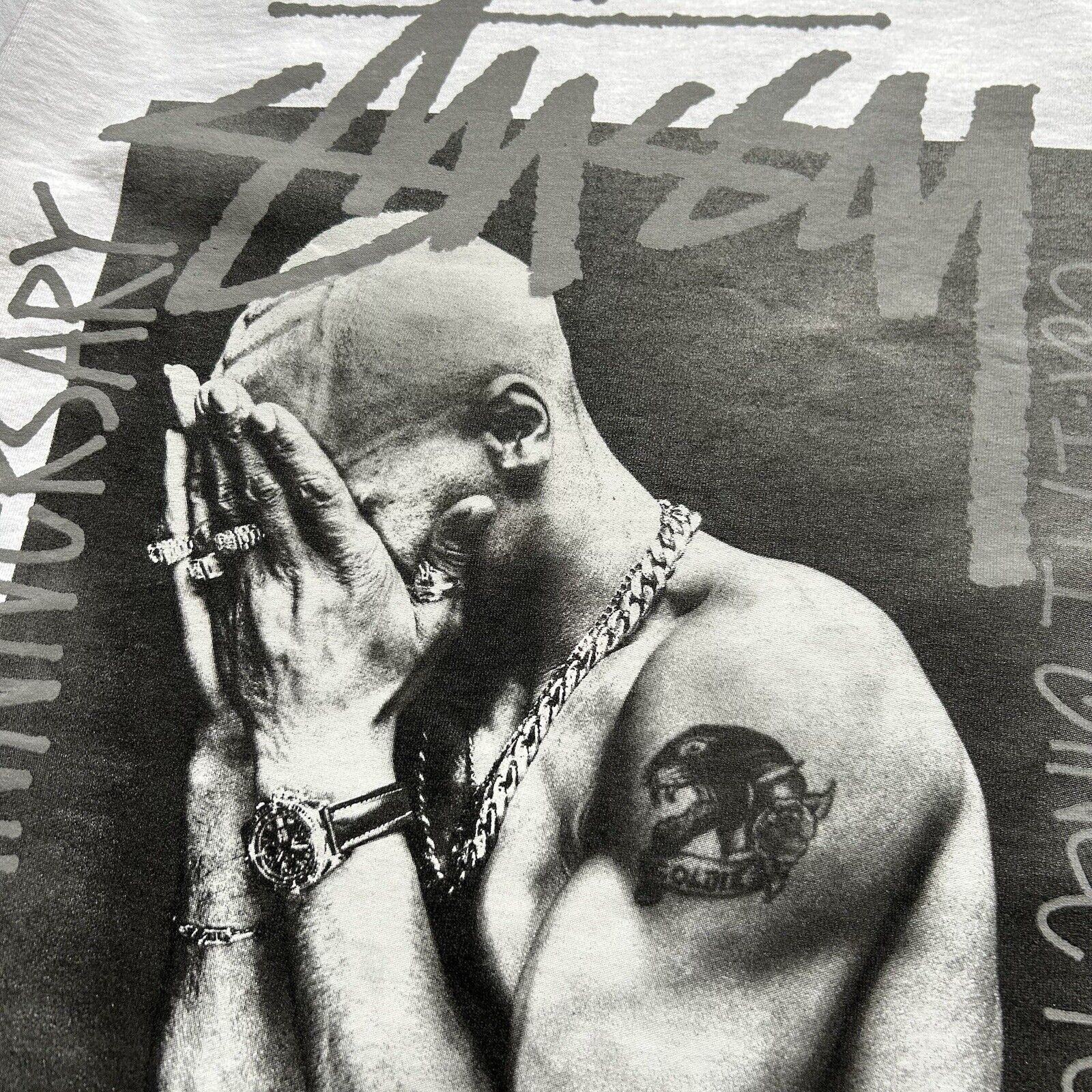 Stussy Metal Headz 30th Anniversary 3M Graphic T Shirt Small