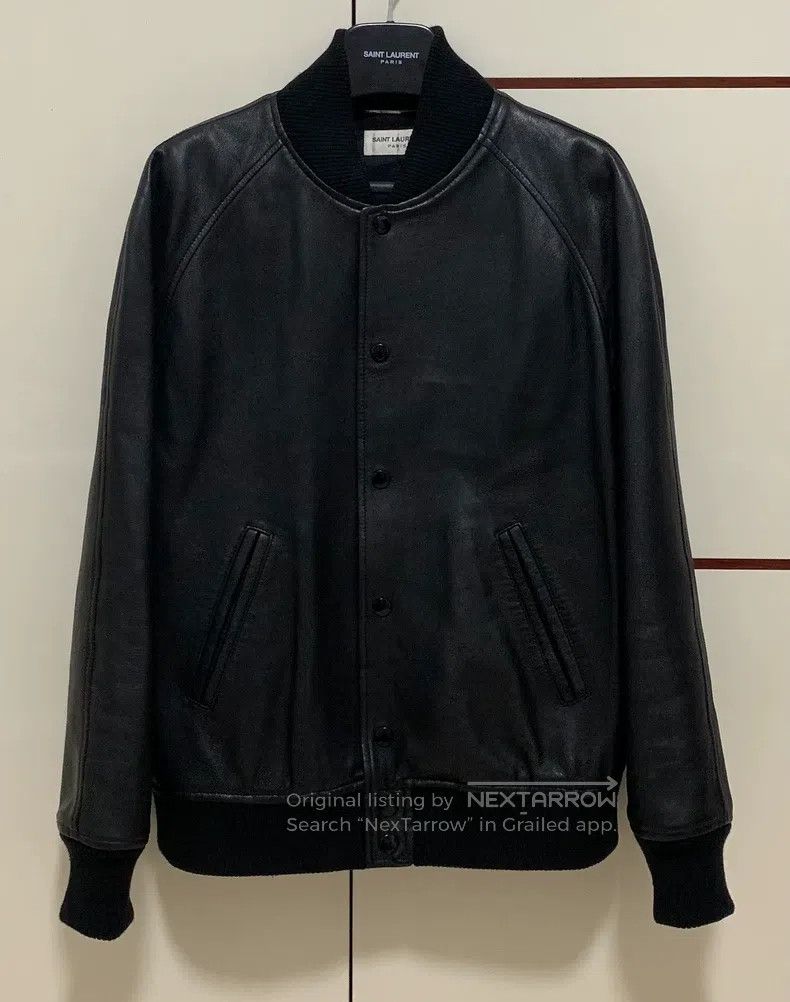 Saint Laurent Paris Saint Laurent Paris Black Lamb Leather Leopard Print Jacke Size US S / EU 44-46 / 1 - 2 Thumbnail