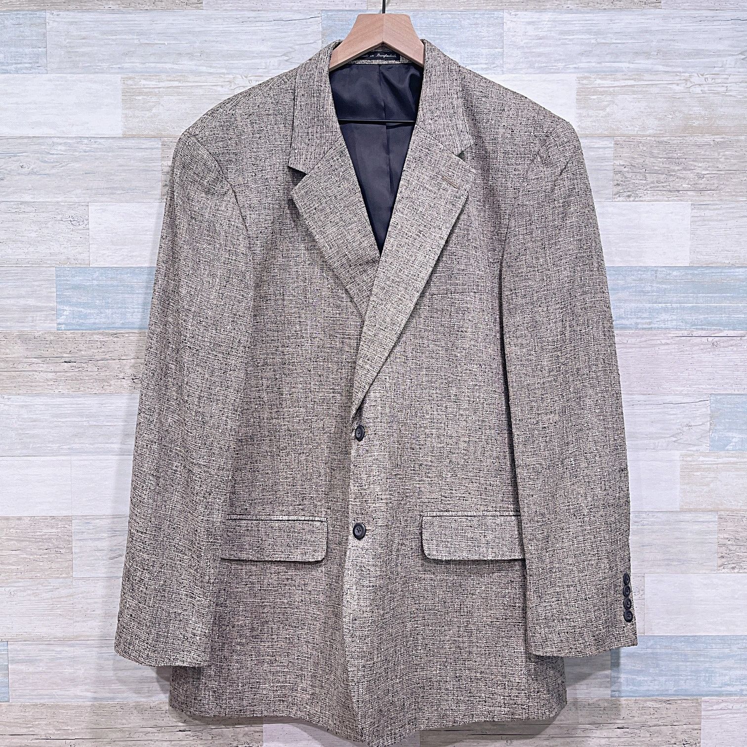 Other Savile Row 100% Silk Basketweave Sport Coat Jacket Taupe 46L Size 46L - 1 Thumbnail
