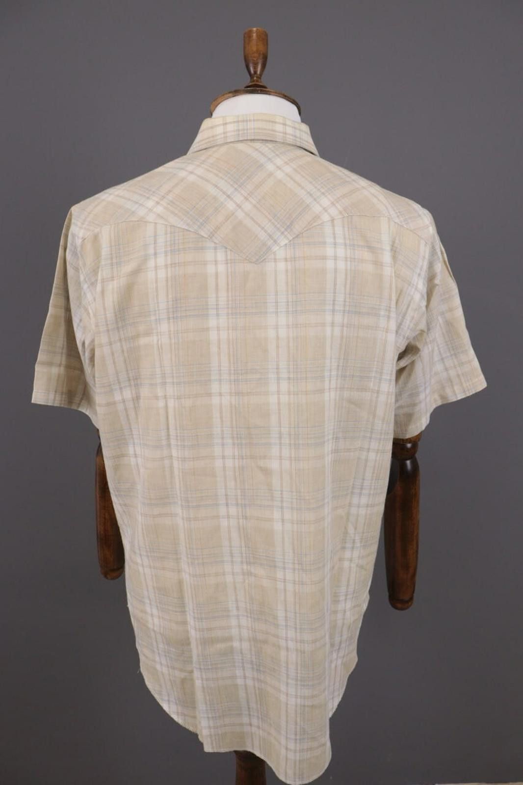 Wrangler Vintage Wrangler Beige Check Snap Western Shirt Size 17 Size US M / EU 48-50 / 2 - 8 Thumbnail